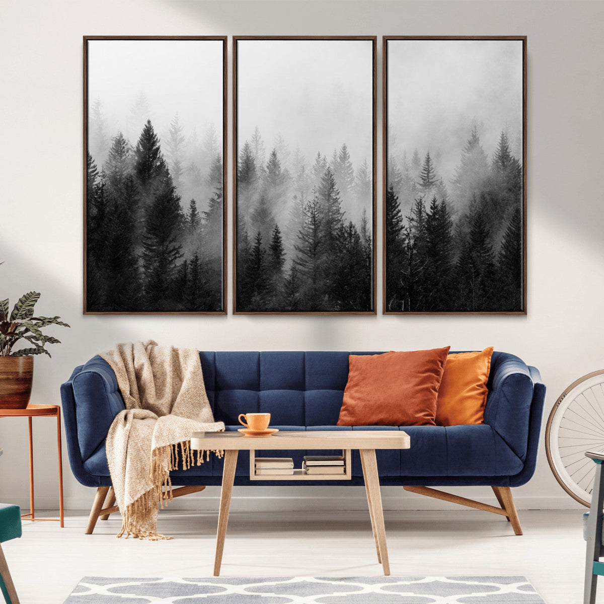 Fogy Forest Canvas Wall Art Print - Mountain Wall Art with