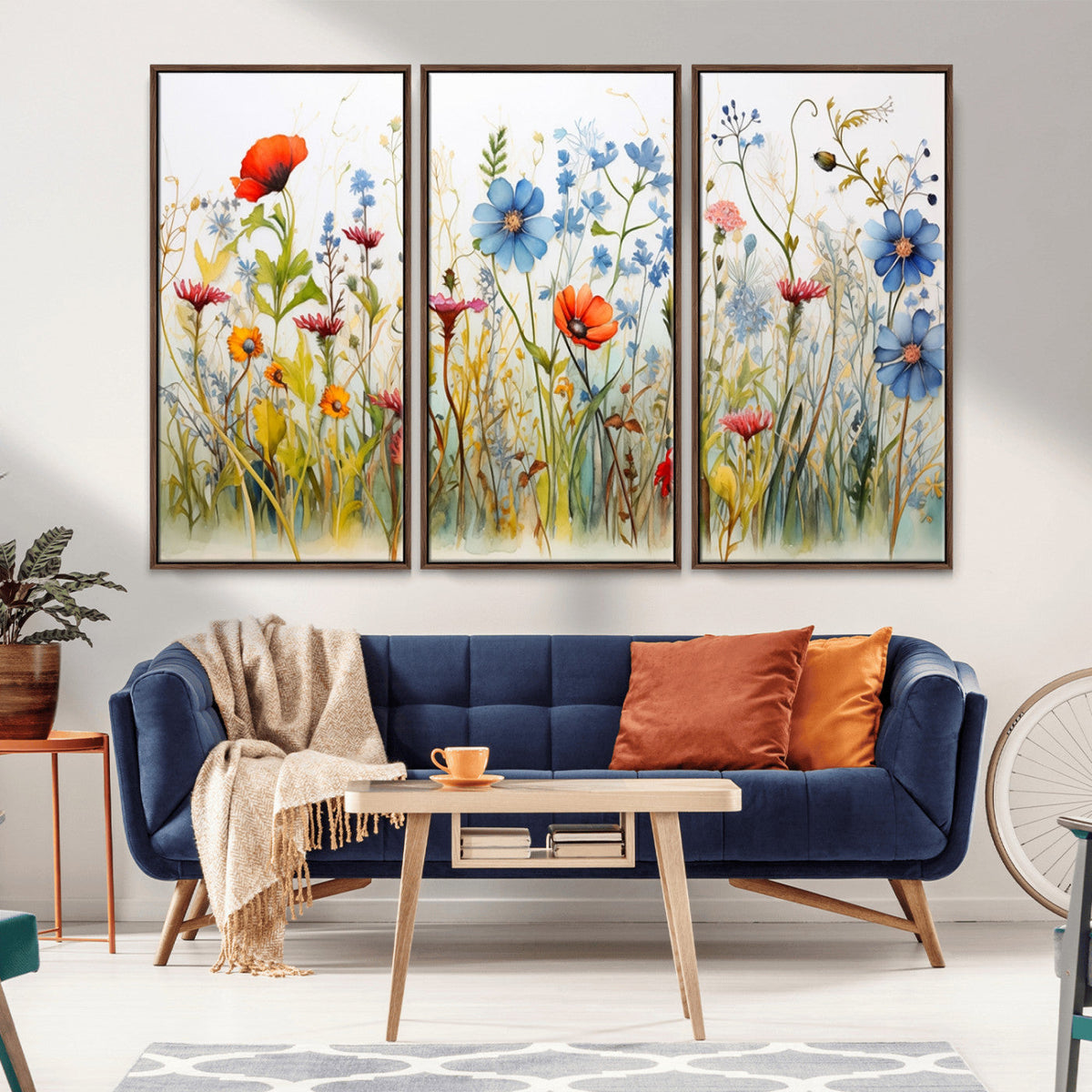 Colorful Wildflower Canvas Wall Art - Vibrant Floral