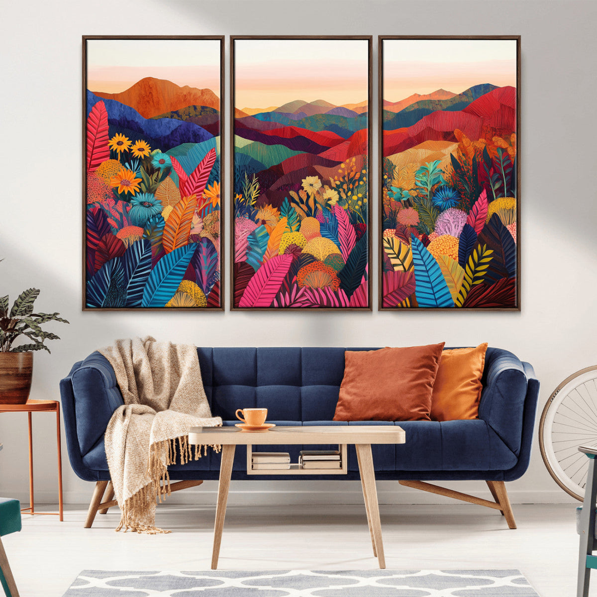 YAYOI KUSAMA Abstract Print - Landscape Canvas Wall Art