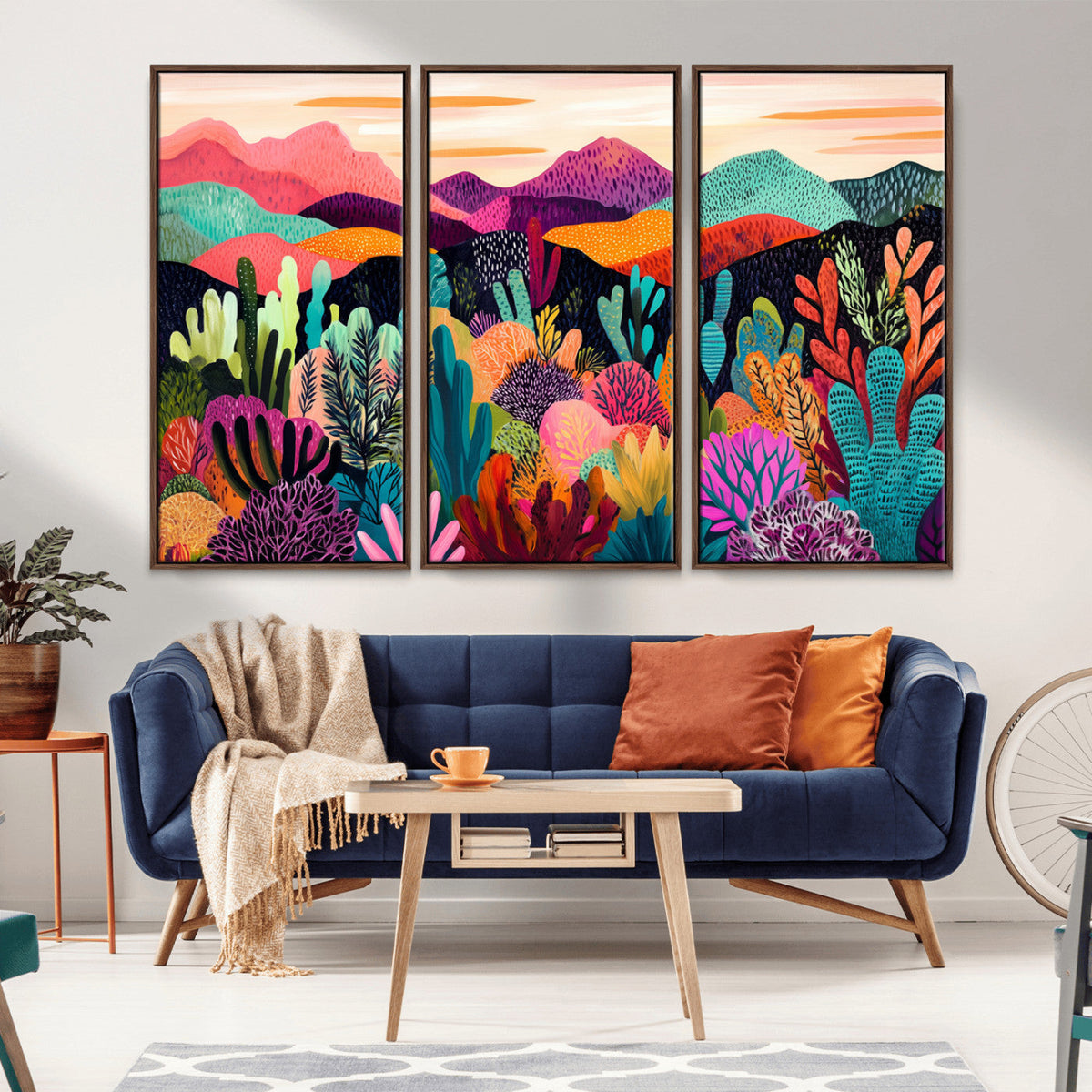 Abstract Kusama Print - Landscape Canvas Wall Art Print -