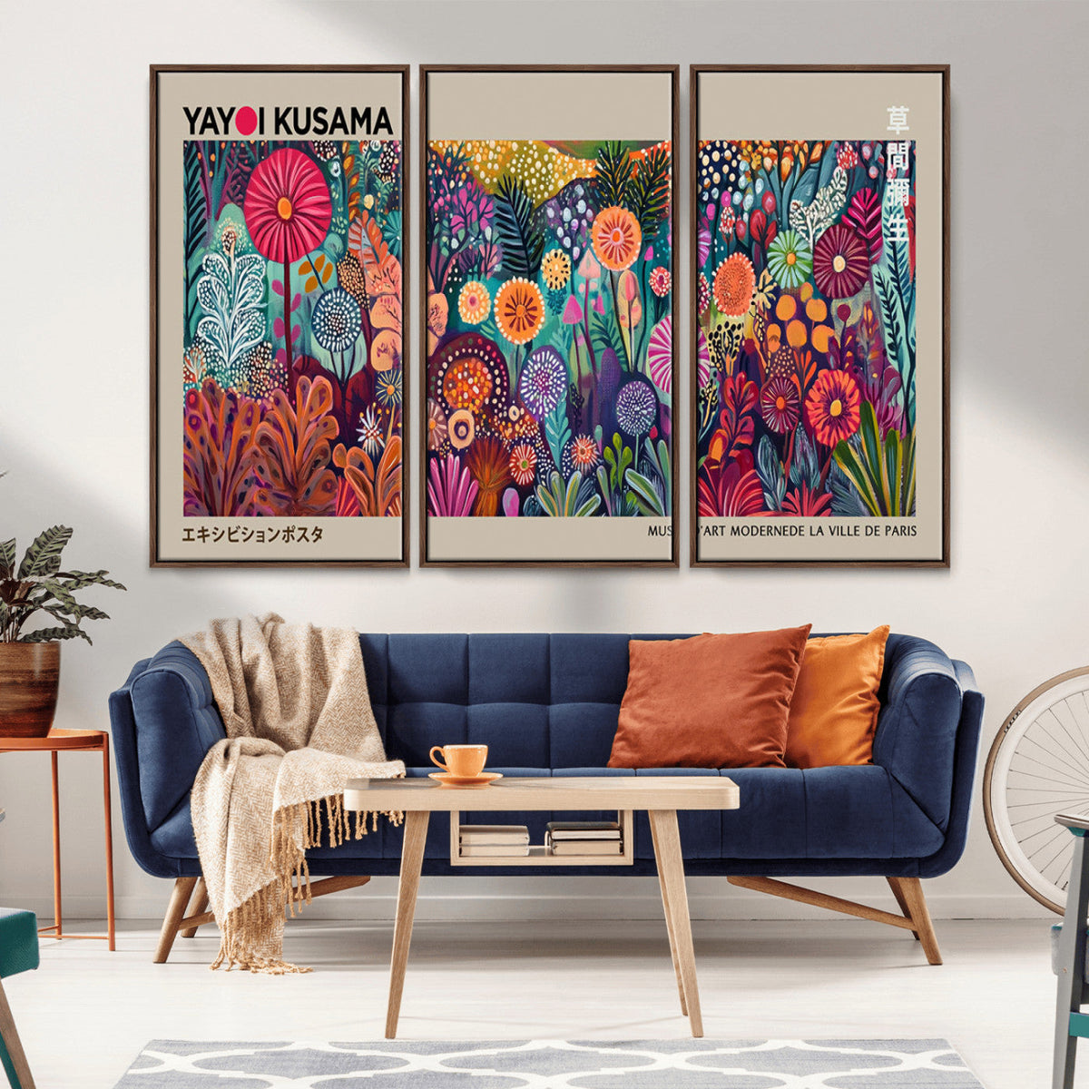 Yayoi Kusama Wall Art Canvas Print, Abstract Art, Large
