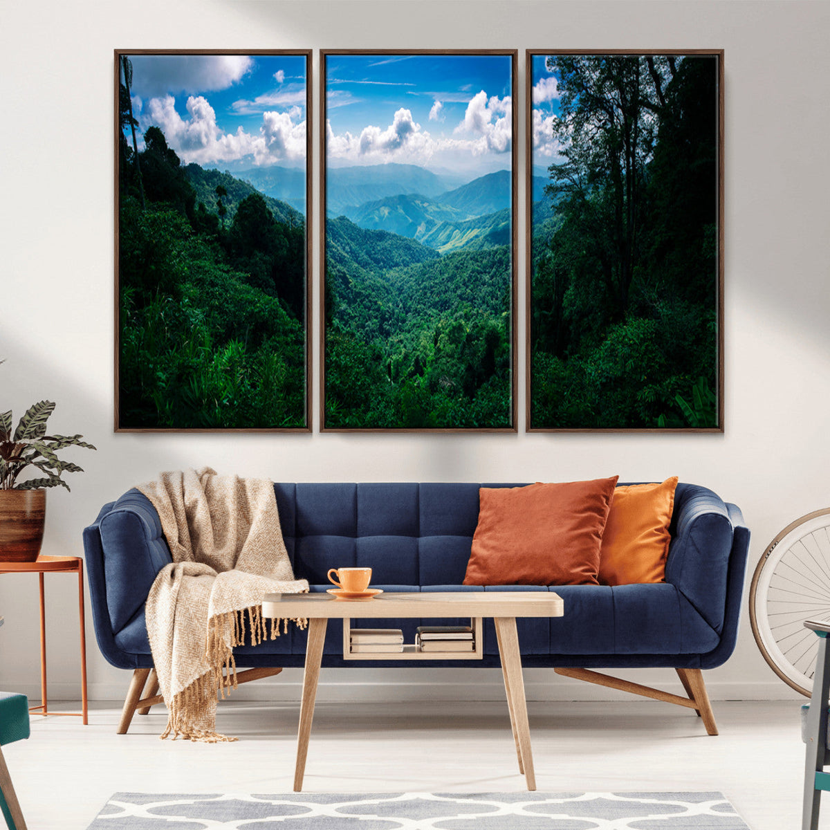 Tropical Jungle Wall Art Canvas Print – Framed Lush Valley