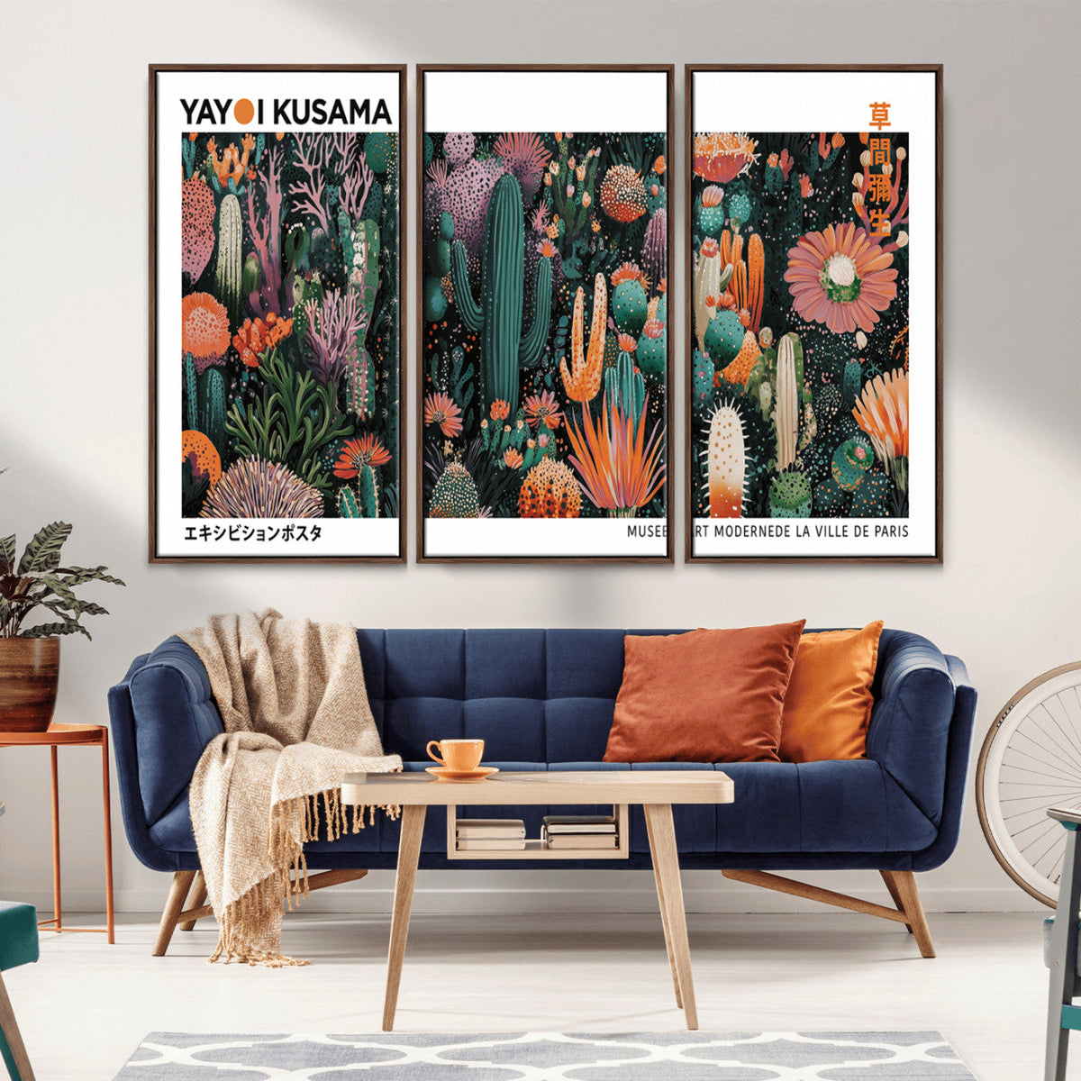 Modern Japanese Wall Art Canvas Print – Framed Abstract