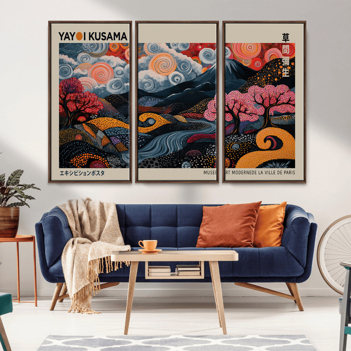 Modern Japanese Wall Art Canvas Print – Framed Contemporary