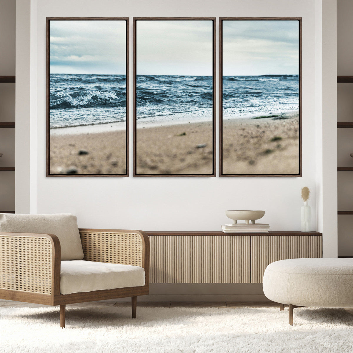 Ocean Wall Art Canvas Print – Moody Coastal Seascape Scene