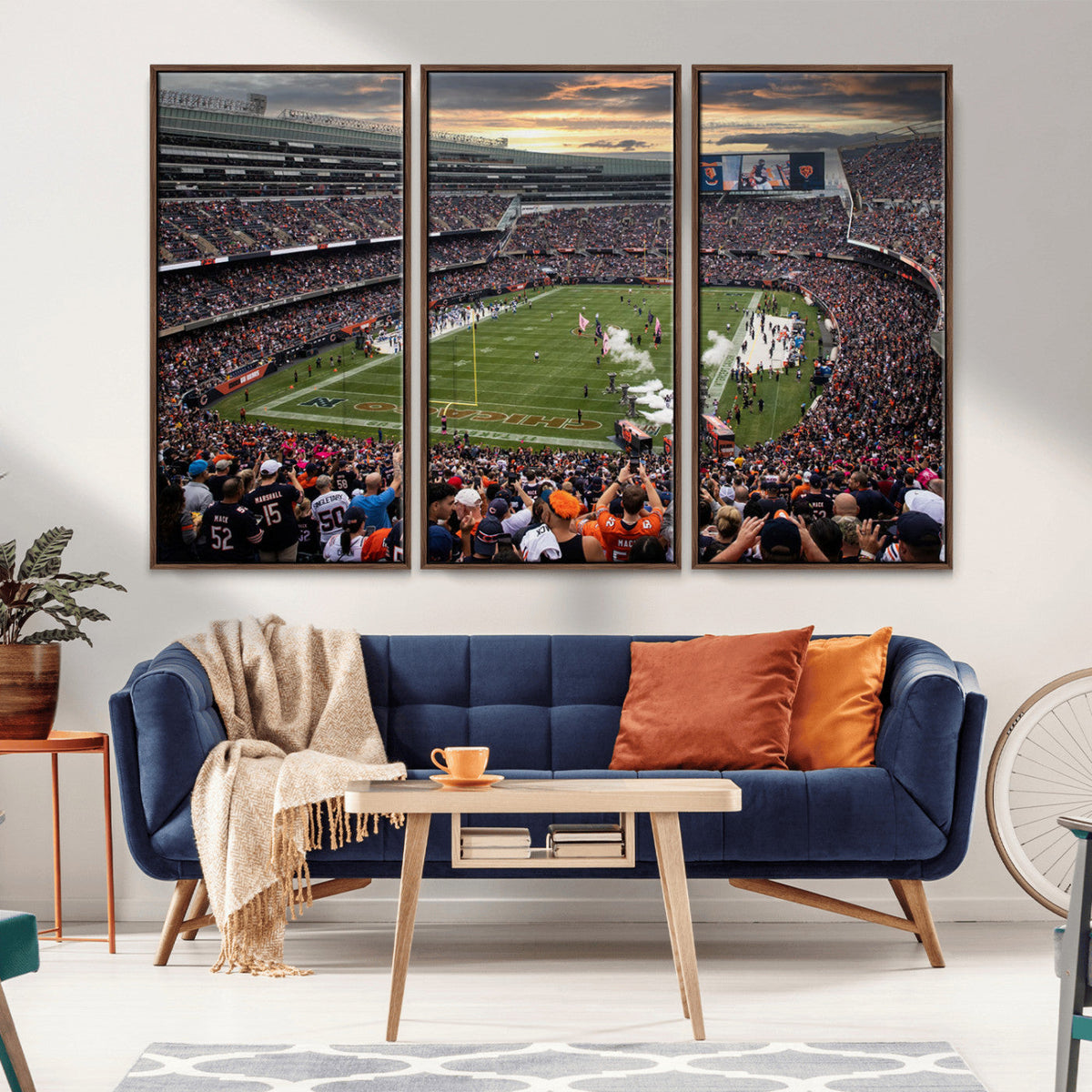 Chicago Bears Soldiers Field Wall Art Canvas Print – Framed