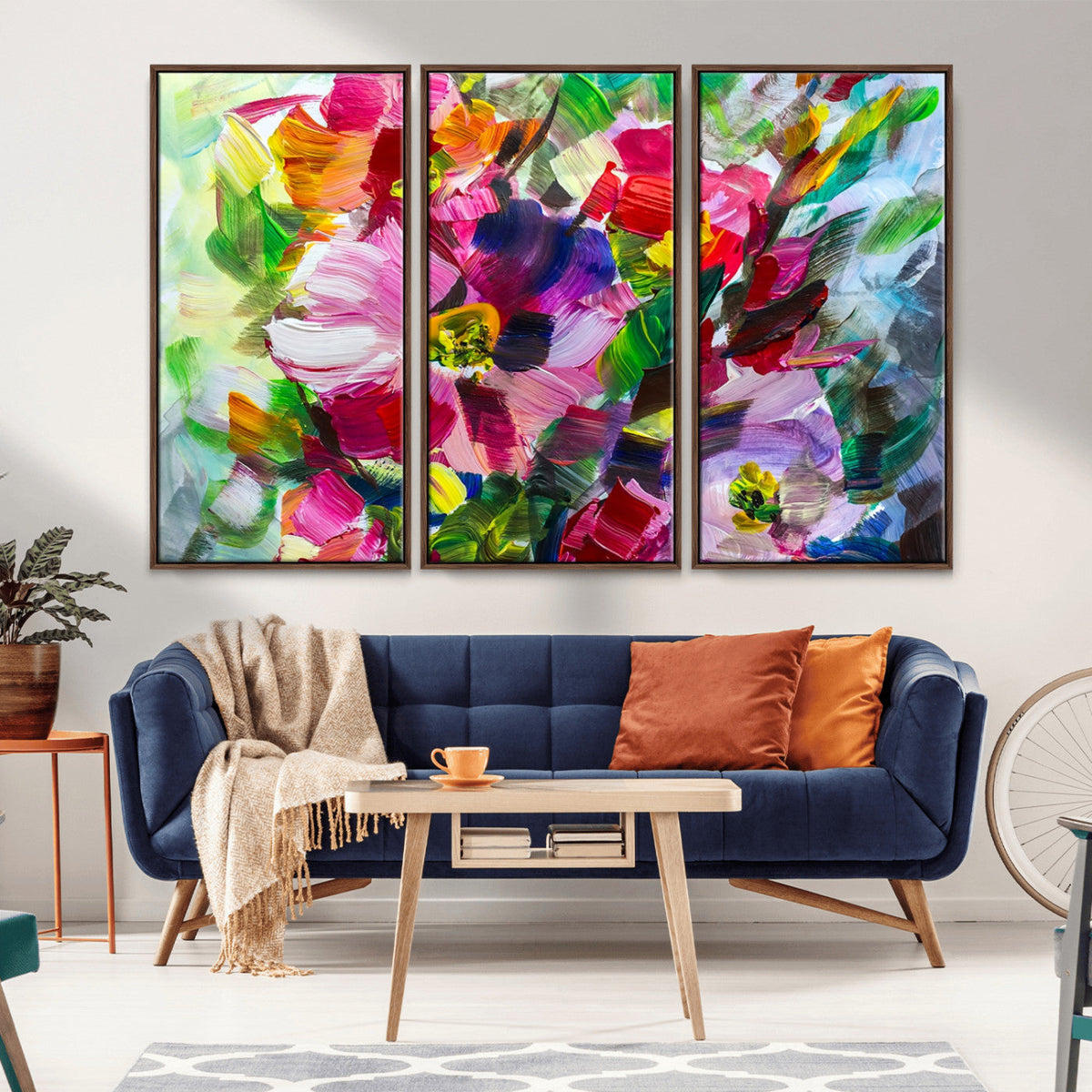 Oil Flower Abstract Canvas Print