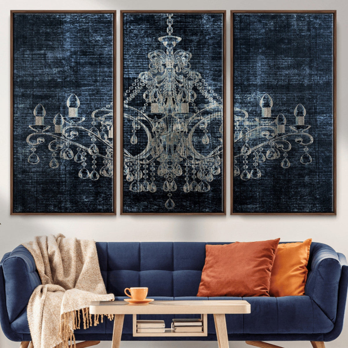 Dark Chandelier Wall Art Canvas Print
