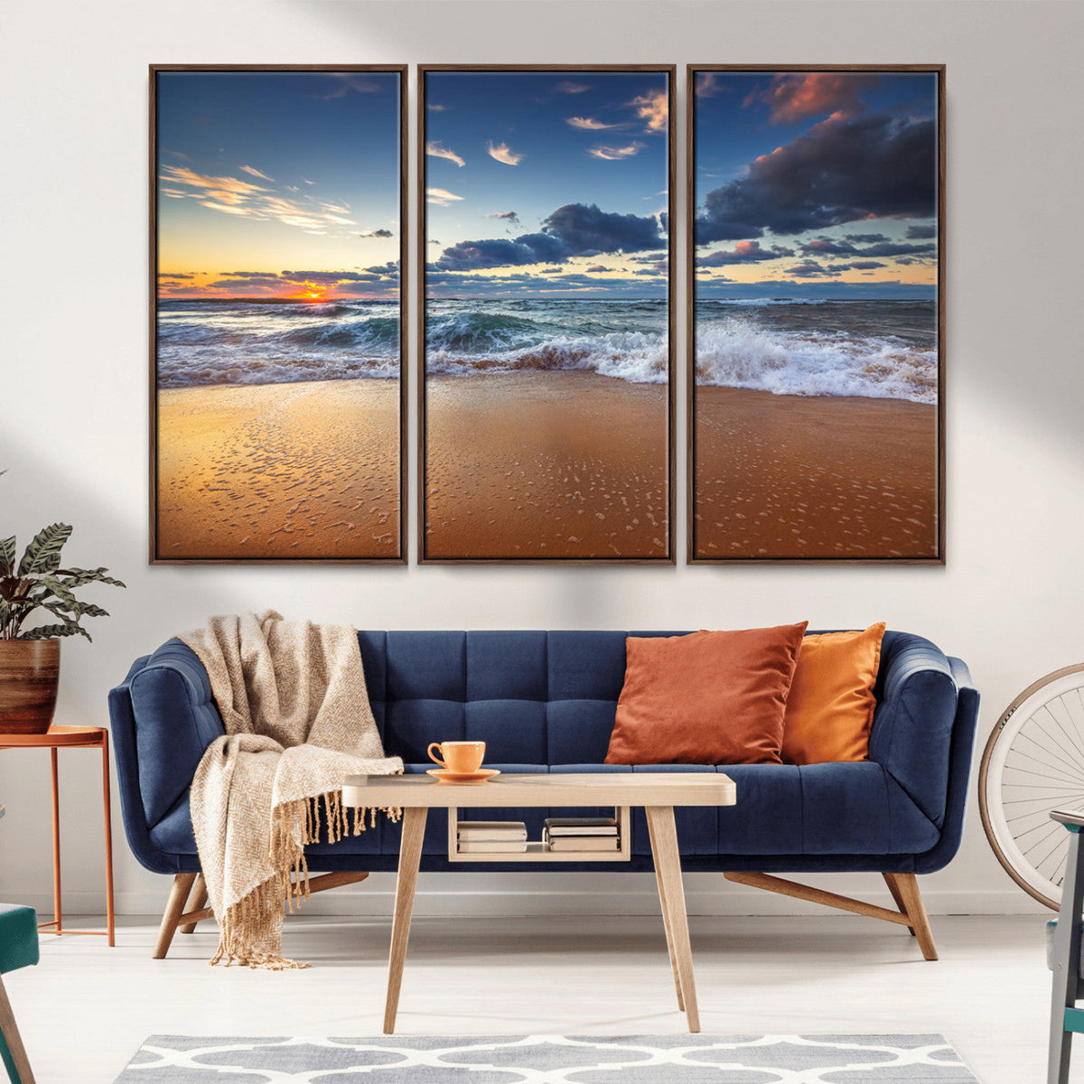 Beach Canvas Wall Art - Coastal Seascape Print for Living