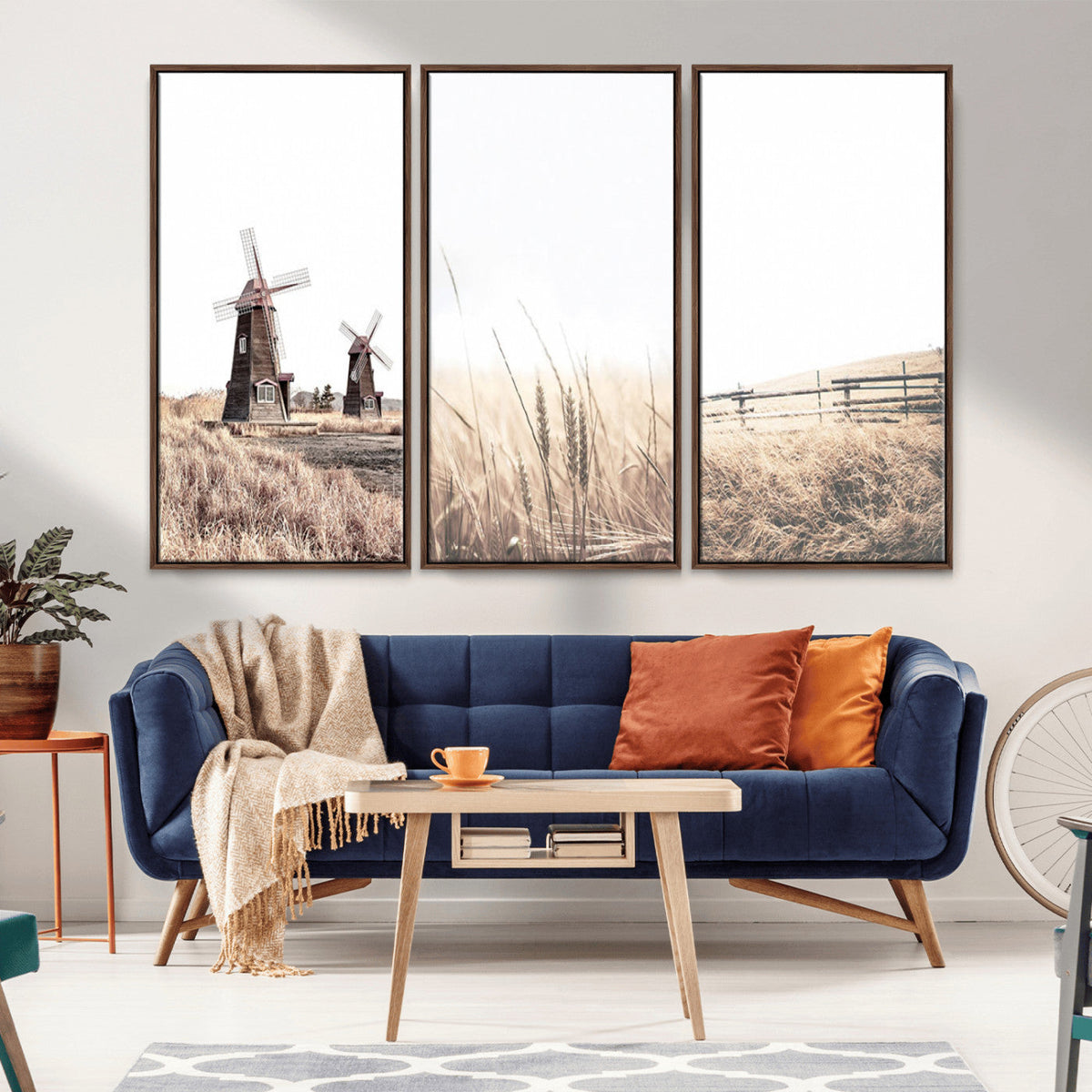 Farm Prints Set, Farmhouse Wall Art Canvas, Country House