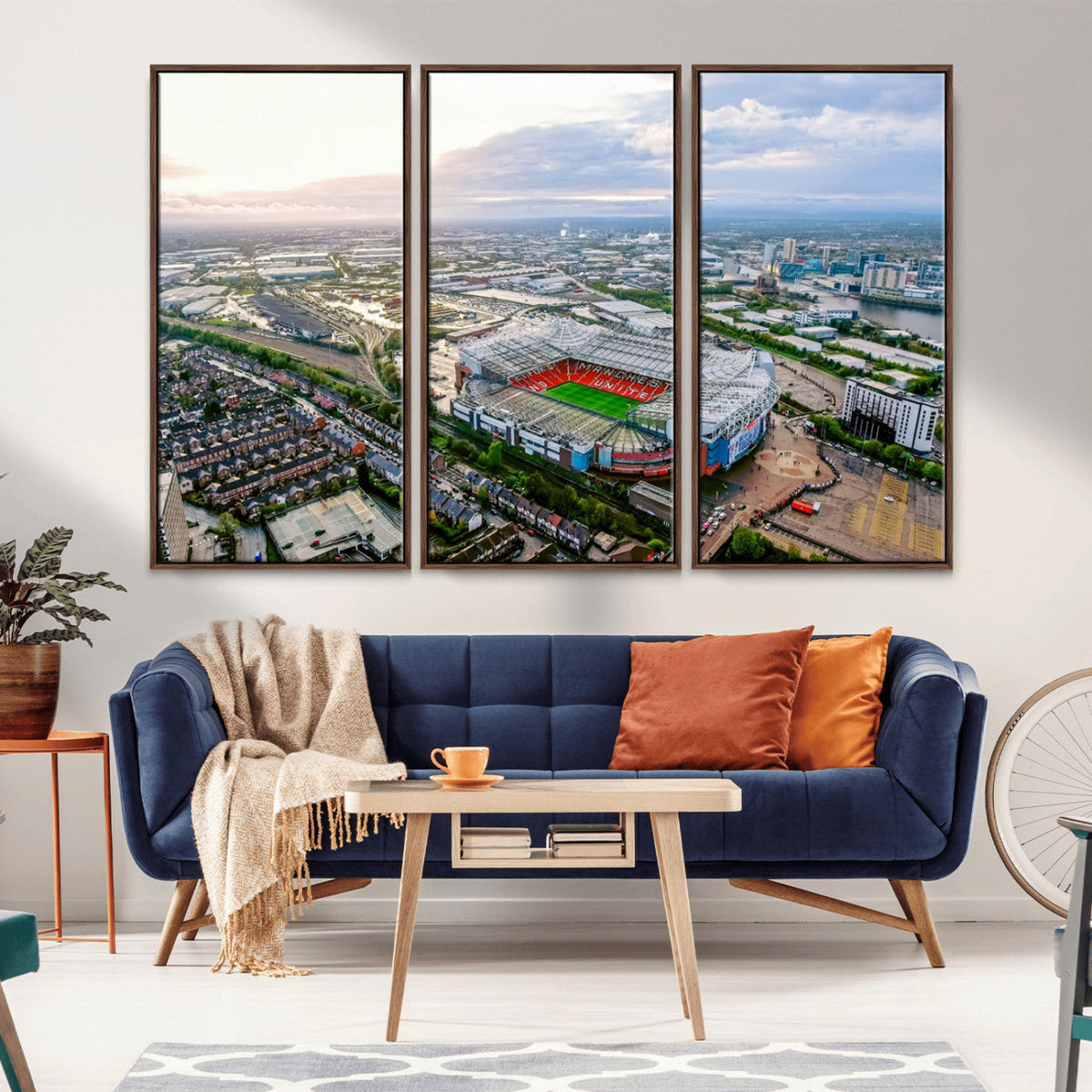 Old Trafford Manchester United Stadium Wall Art Canvas Print