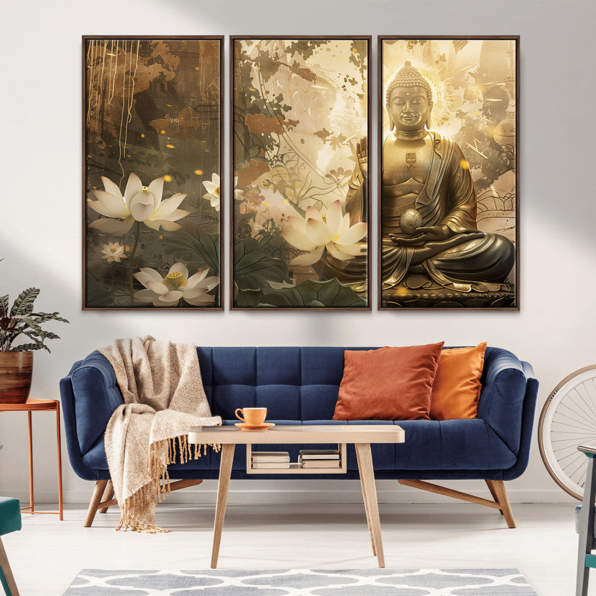 Zen Buddha Wall Art Canvas Print | Peaceful Meditation Decor