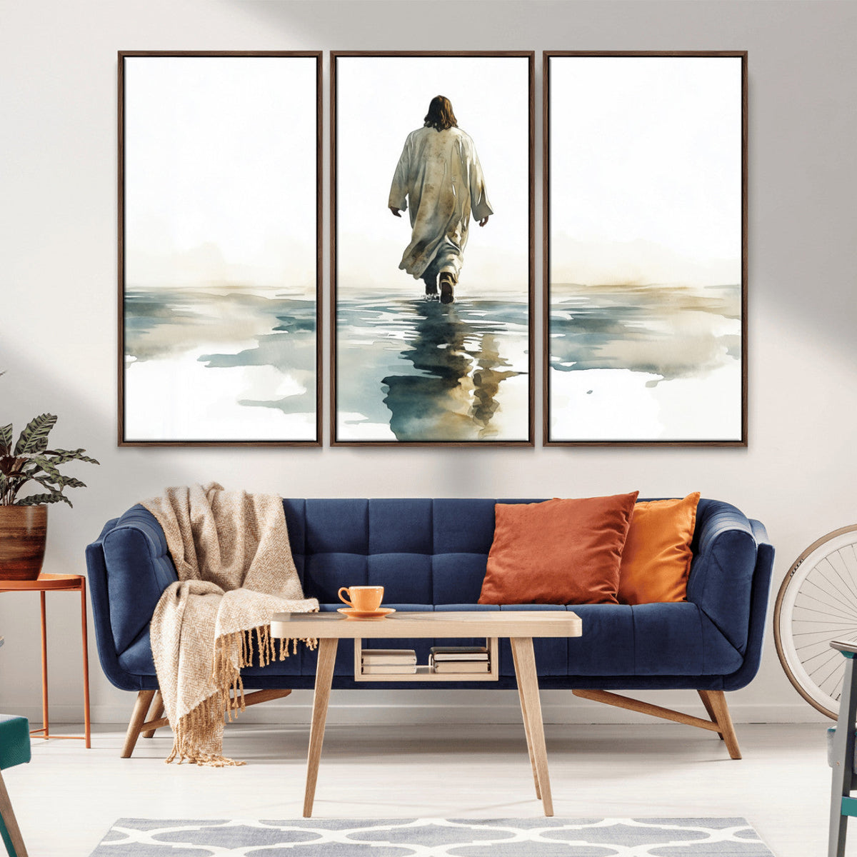 Abstract Jesus Wall Art Canvas Print, Christian Wall Art,