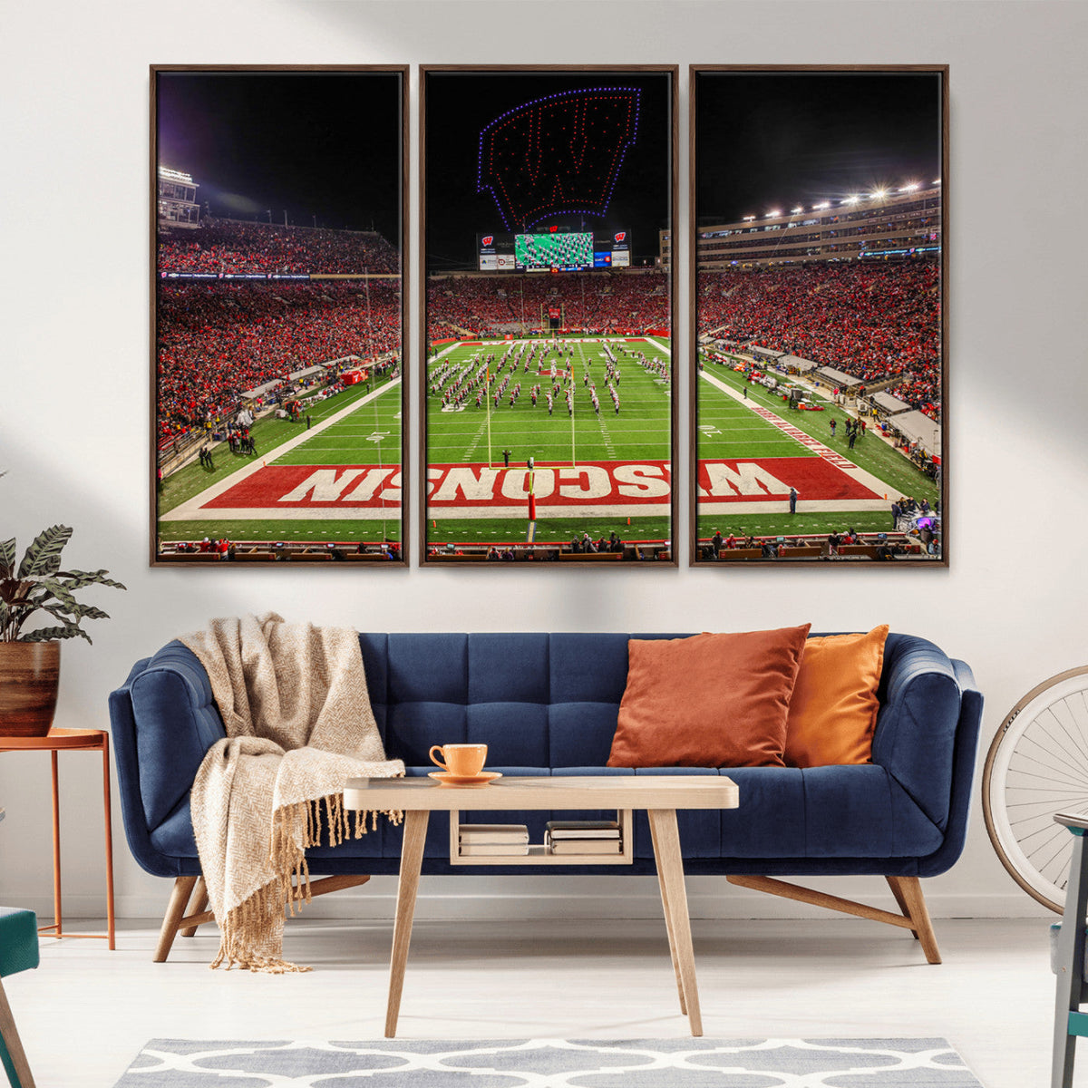 Wisconsin Badgers Football Team Print Canvas- Madison Camp