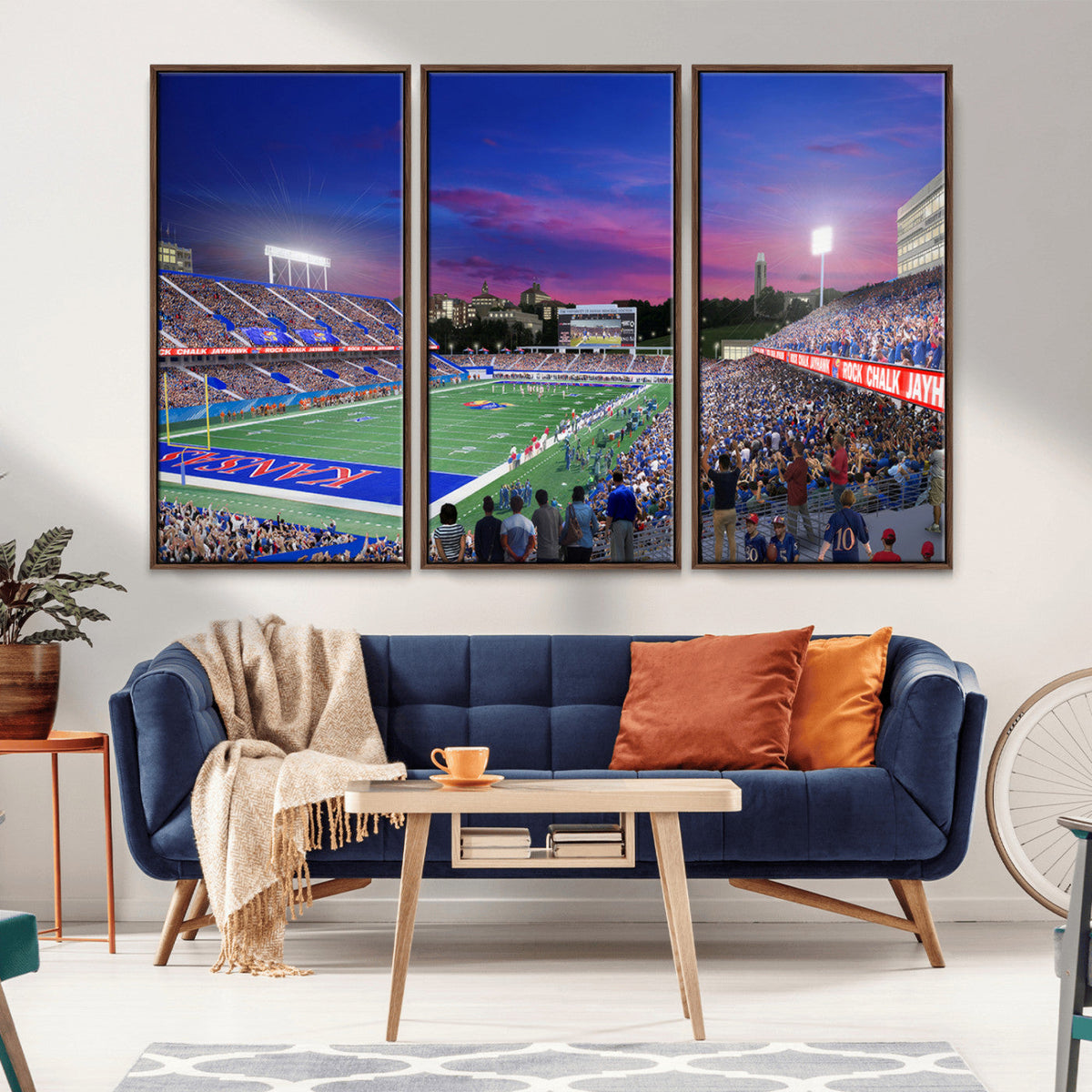 University of Kansas Jayhawks Football Team Print Canvas-