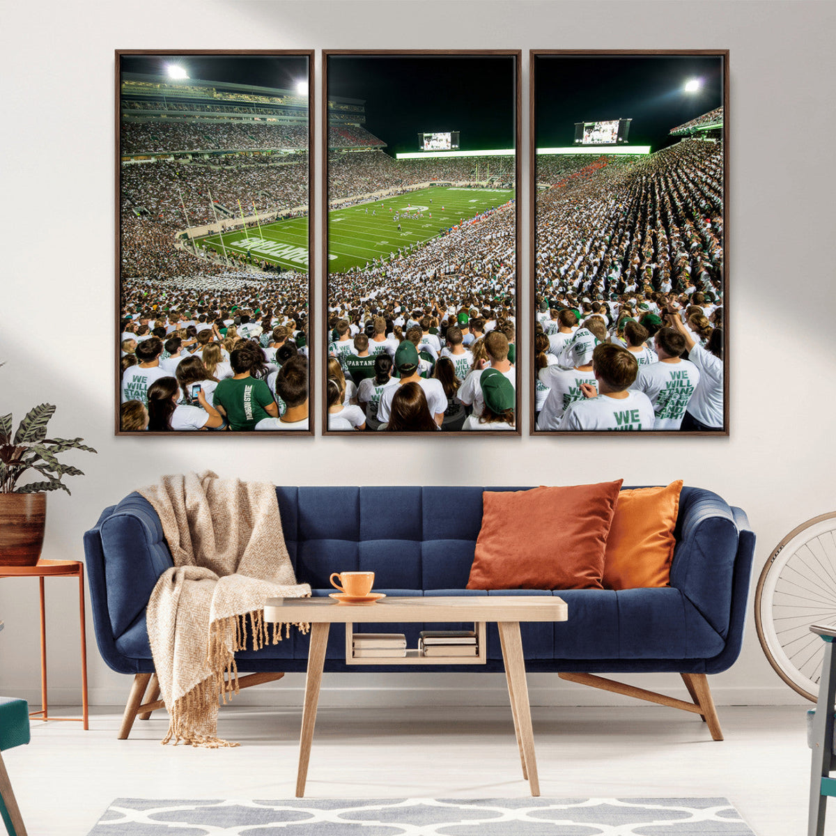 Michigan State Spartans Football Canvas Print - East Lansing