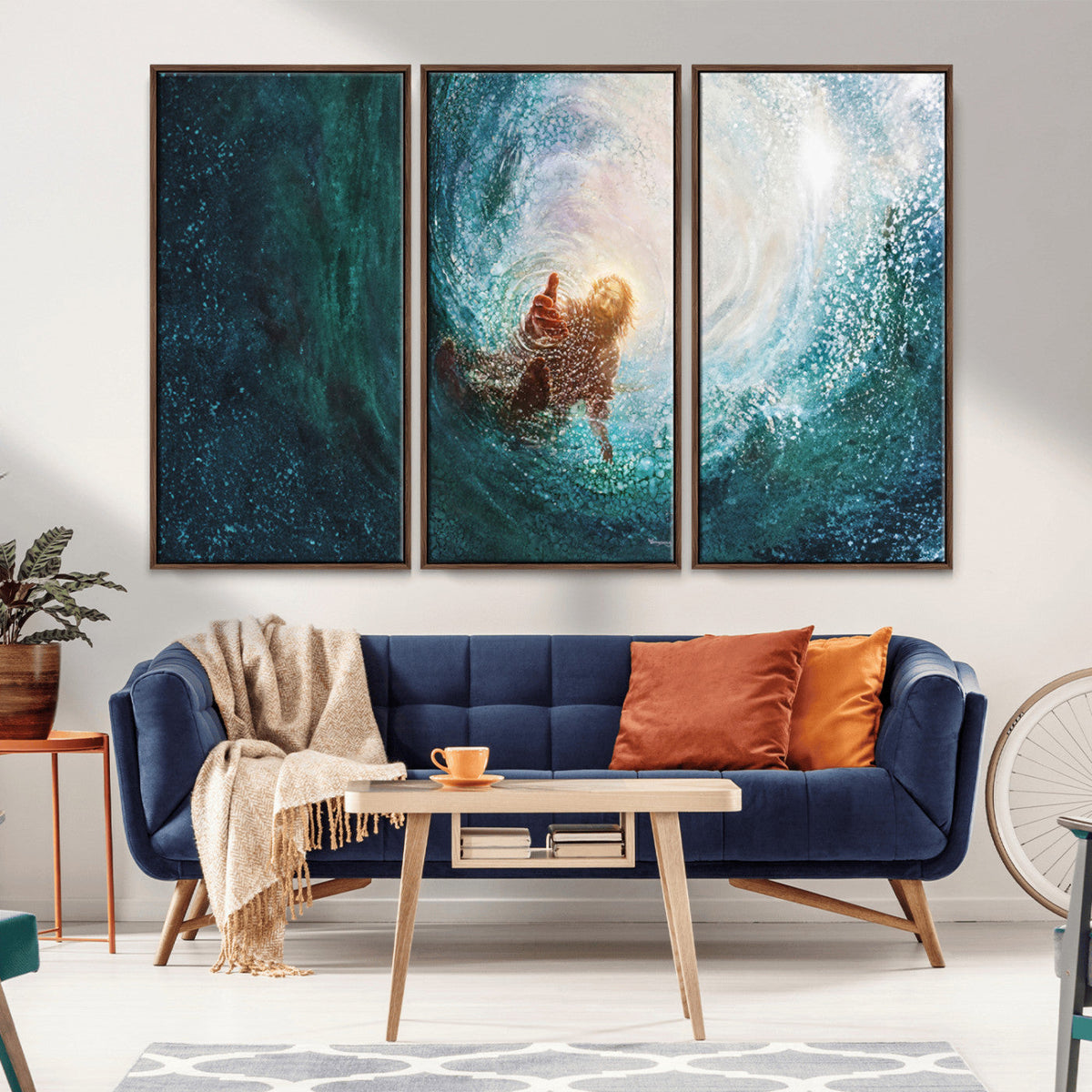 Powerful Jesus Canvas Print - Hand of Salvation,