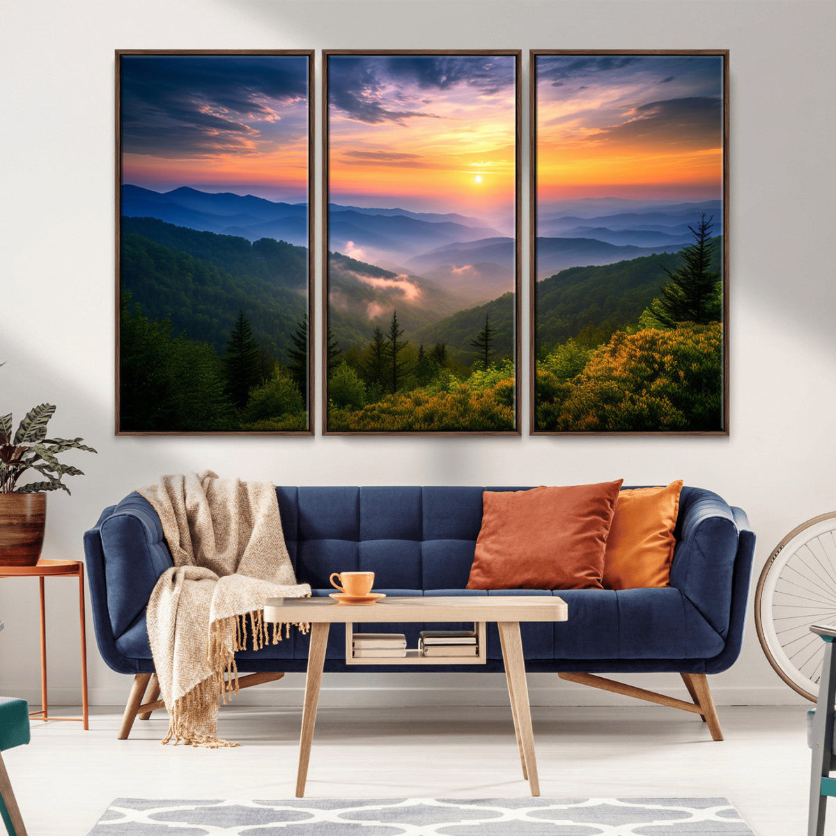 Majestic Mountain Sunrise Print | Landscape Wall Art |