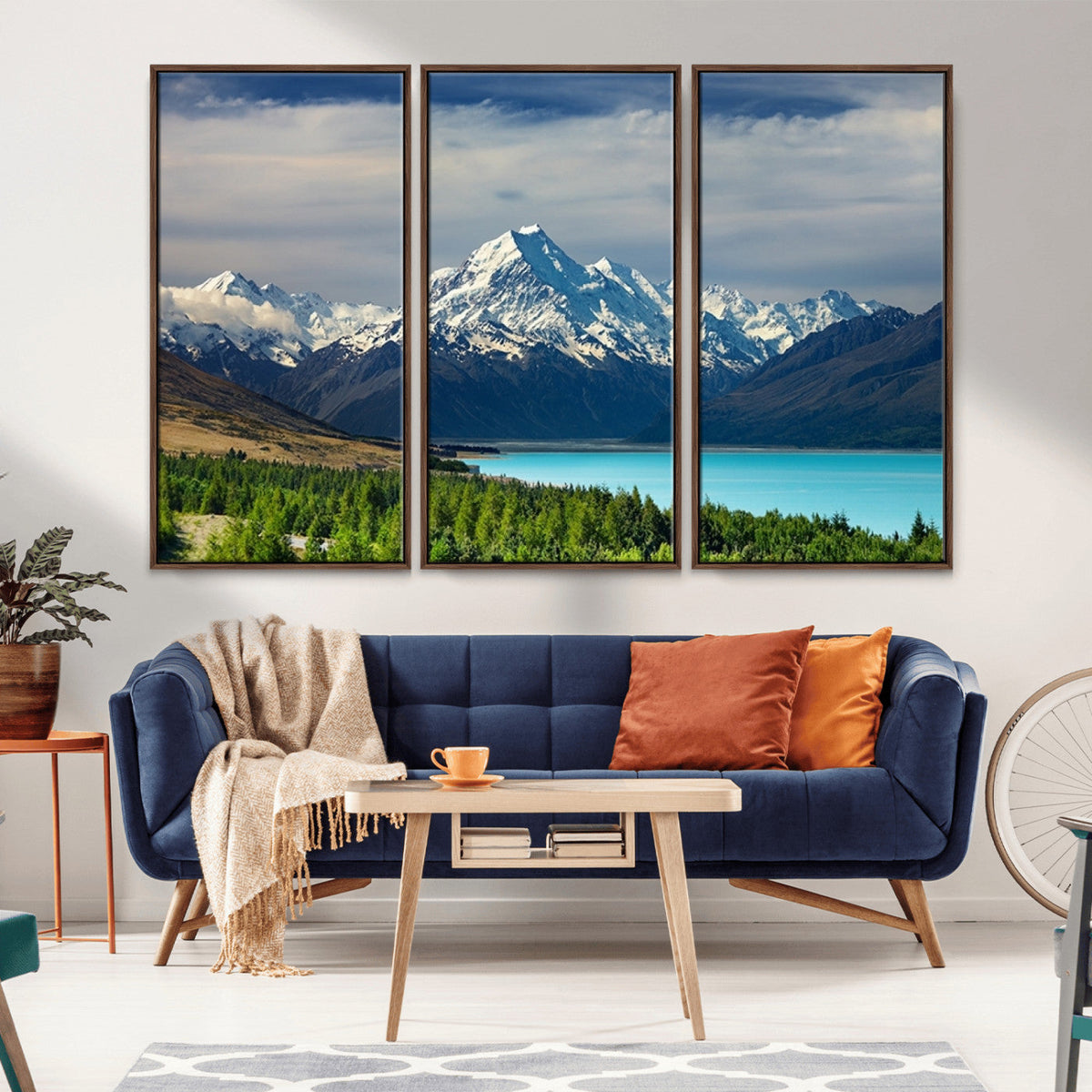 Mount Cook and Lake Pukaki Canvas Wall Art Print – Majestic