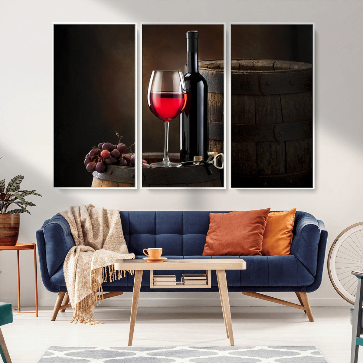 Red Wine and Bottle Canvas Print