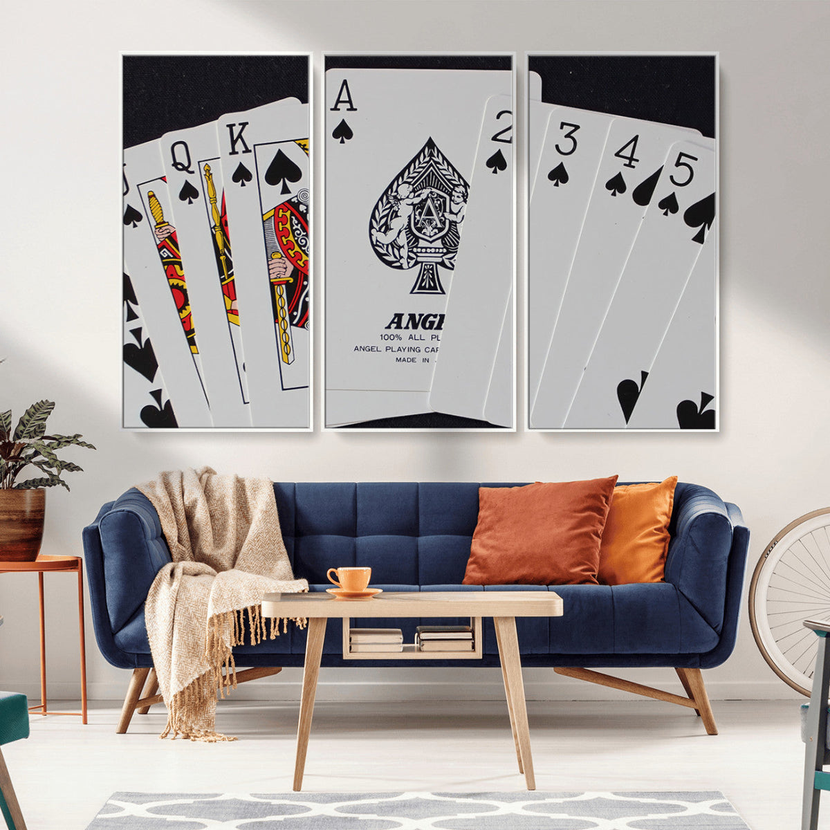 Poker Wall Art - Playing Cards Canvas Wall Art Print - Ace