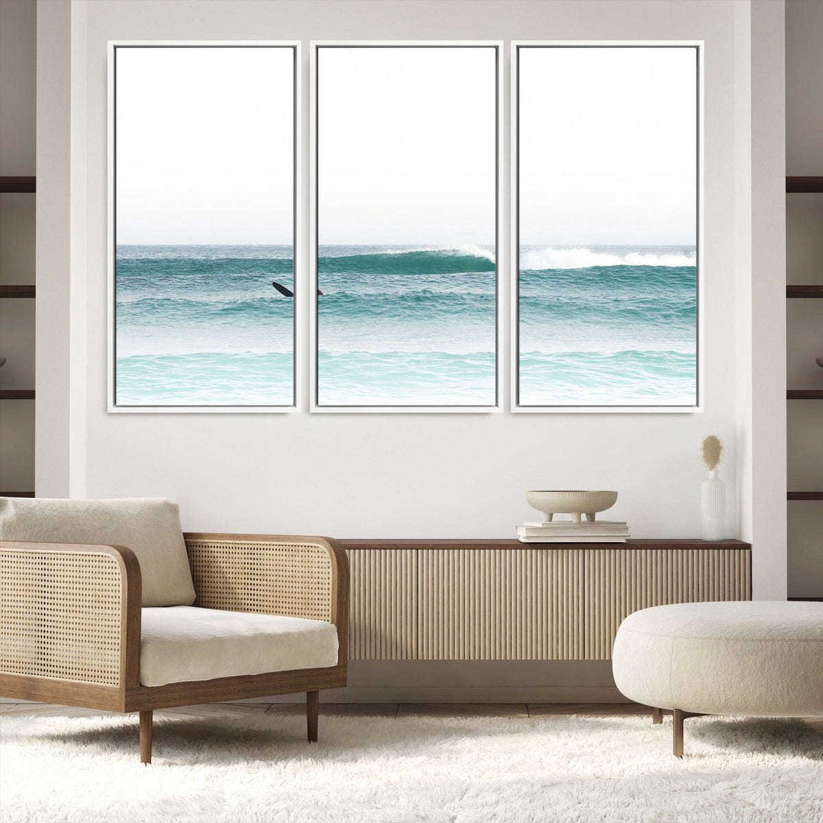 Surfing Wall Art Canvas Print – Framed Ocean Waves
