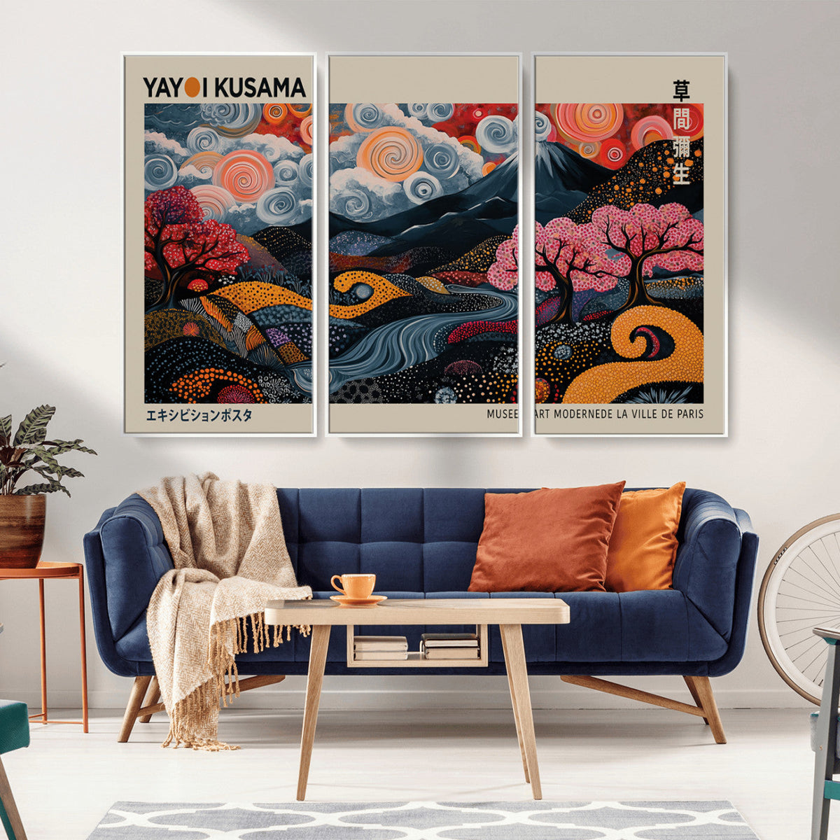 Modern Japanese Wall Art Canvas Print – Framed Contemporary