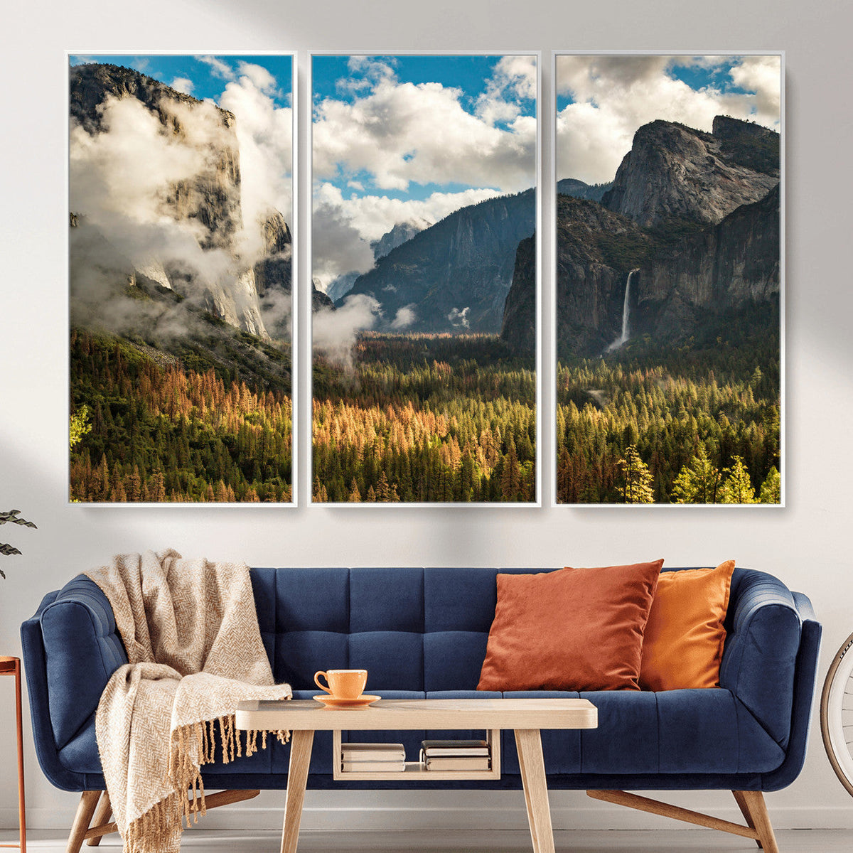 Yosemite Valley River Wall Art Canvas Print