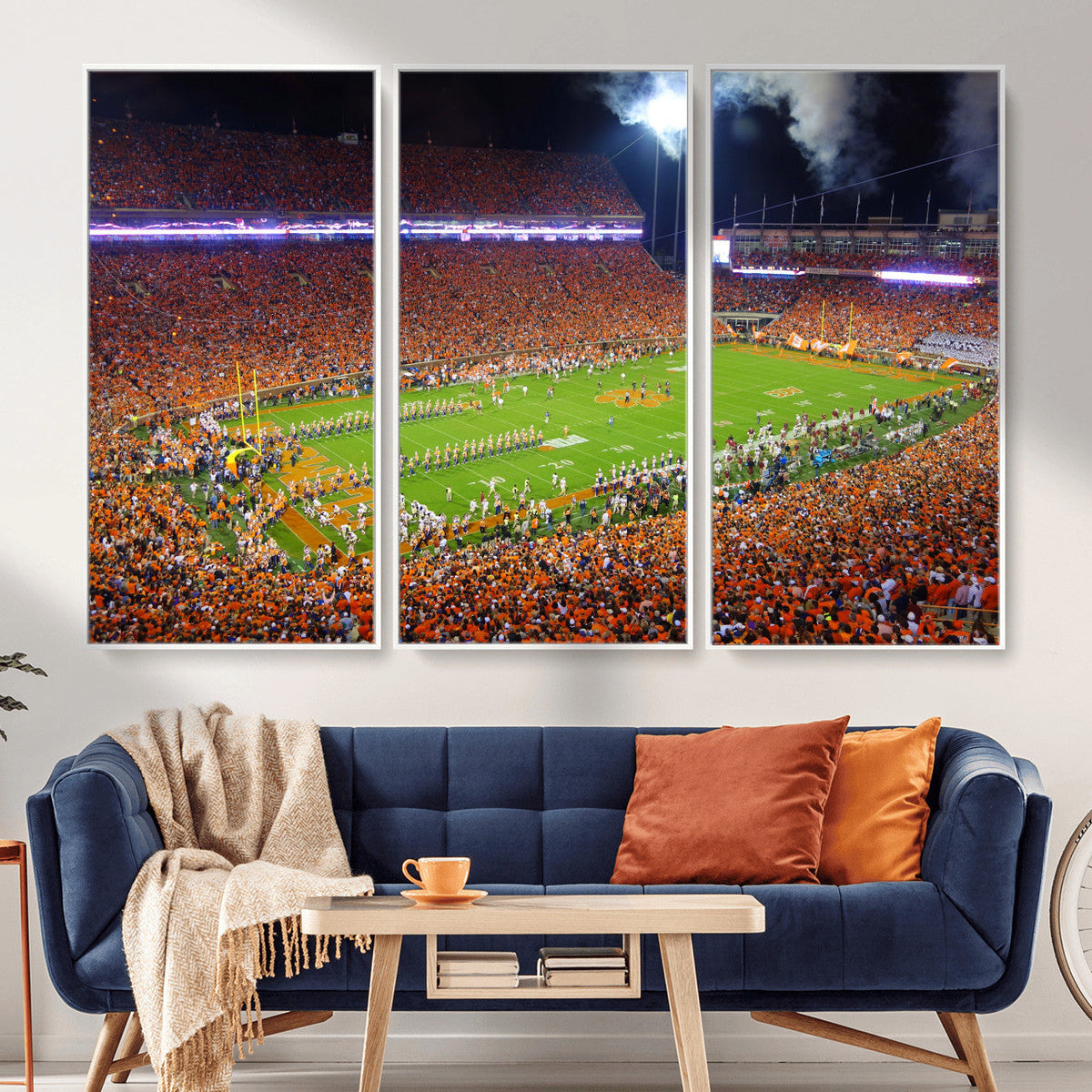 Clemson Football Stadium Wall Art Canvas Print, College
