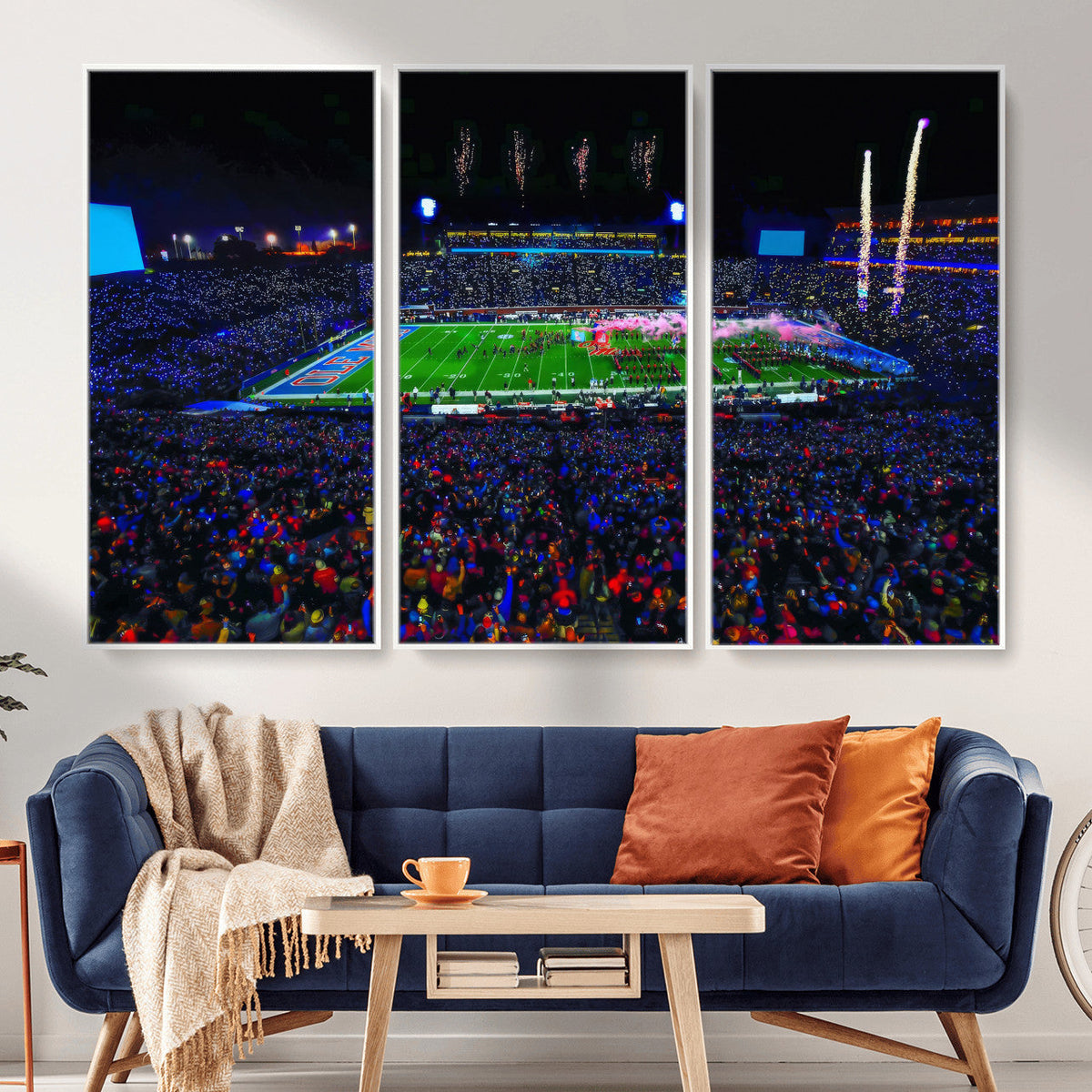 Ole Miss Rebels Vaught Hemingway Stadium Wall Art Canvas