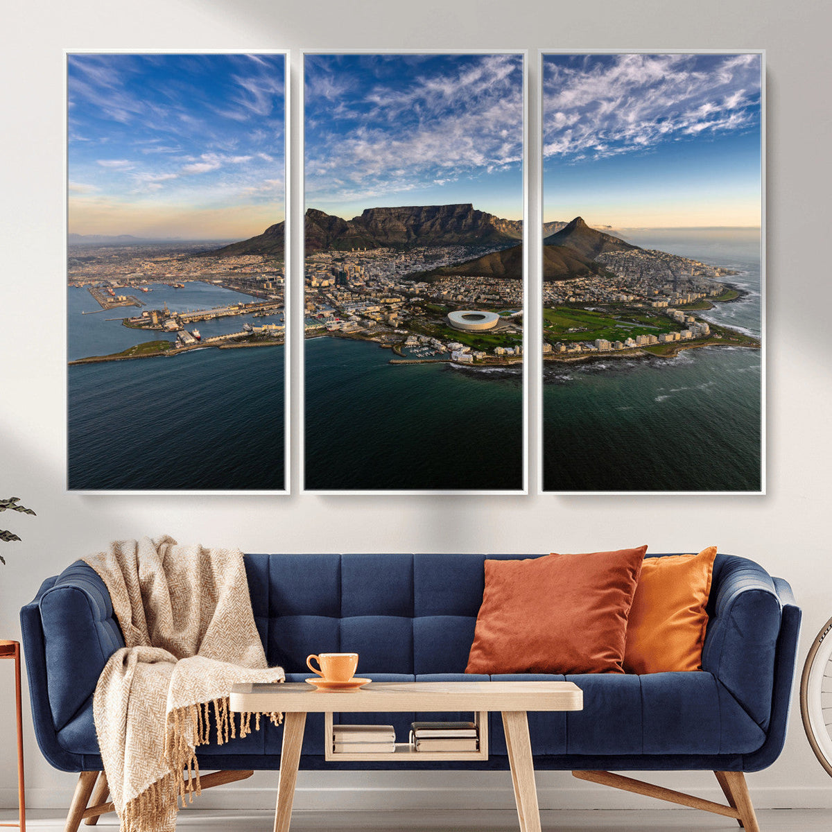 Cape Town Wall Art Canvas Print – Table Mountain Coastal