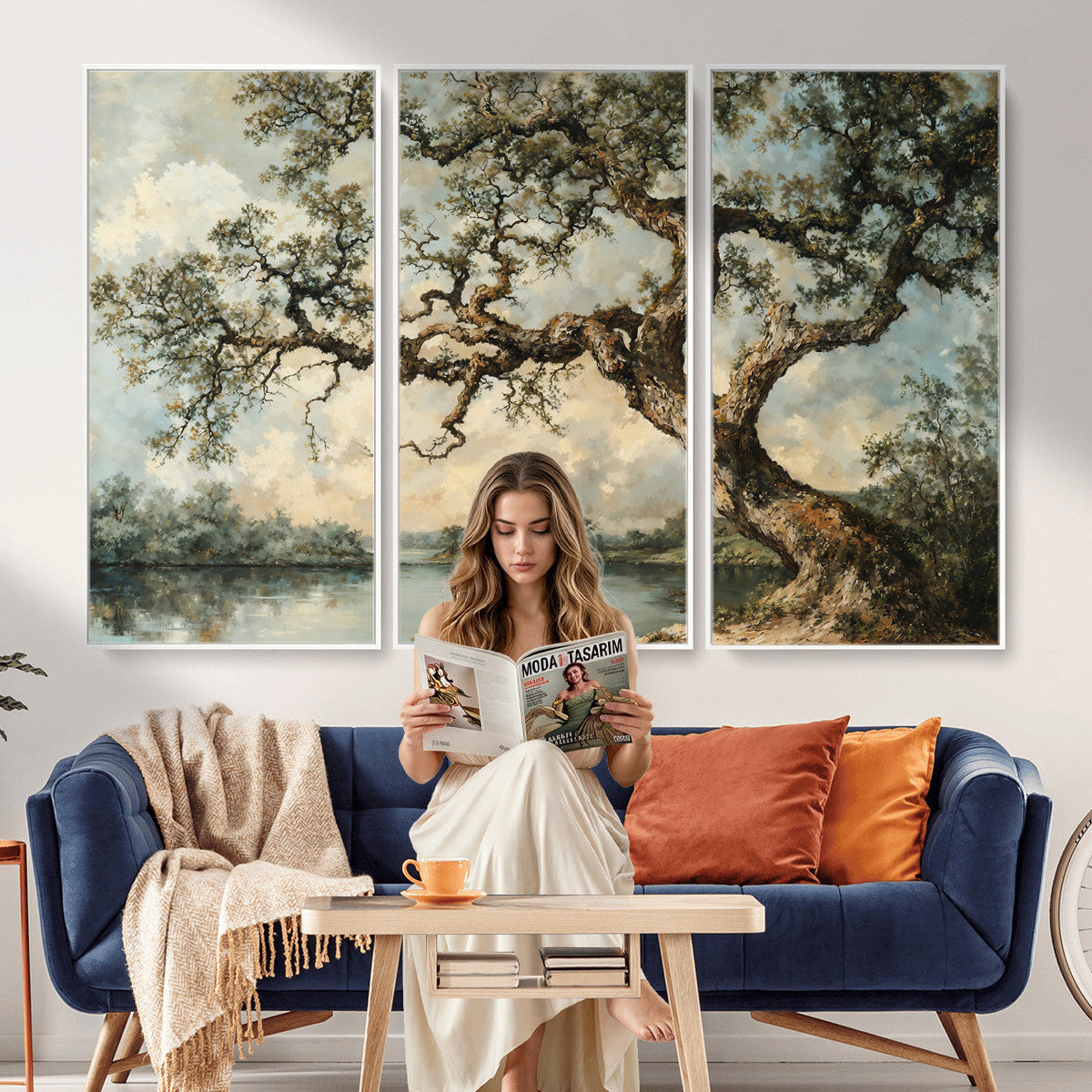 Old Oak Tree Canvas Wall Art, Turner Inspired Romantic