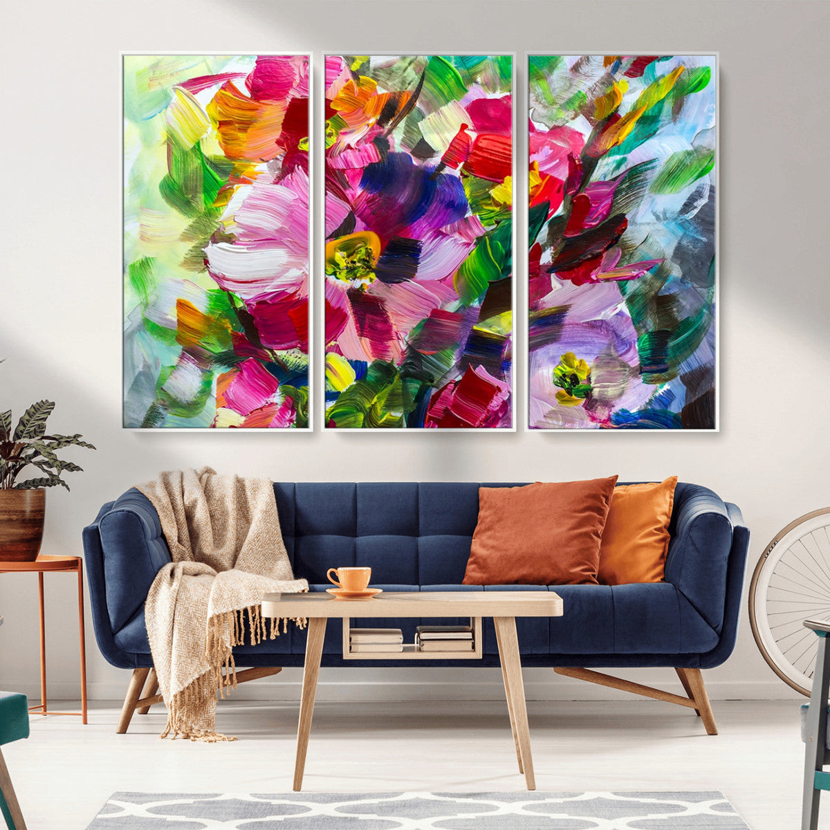 Oil Flower Abstract Canvas Print