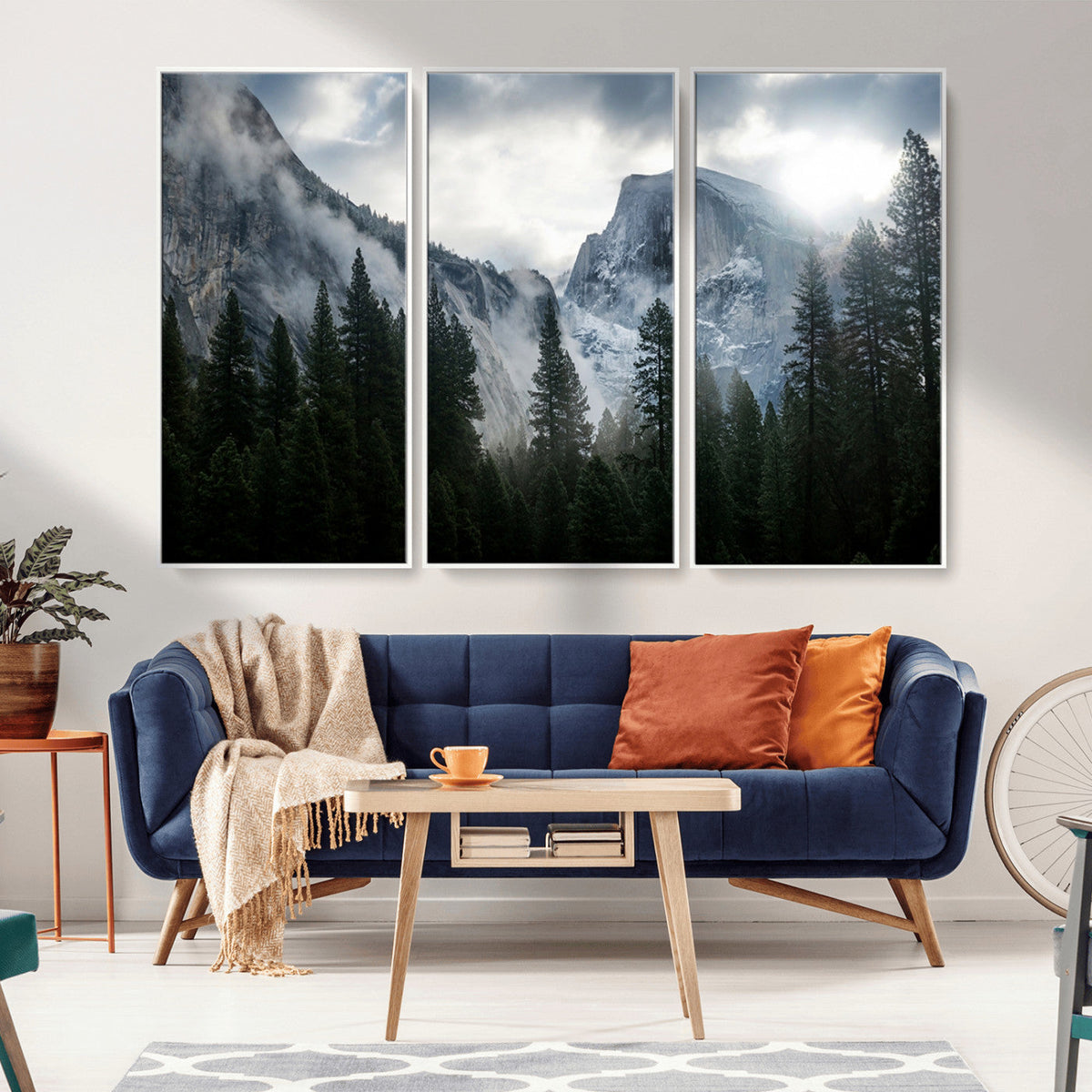 Yosemite National Park El Capitan Foggy Mountain Wall Art |