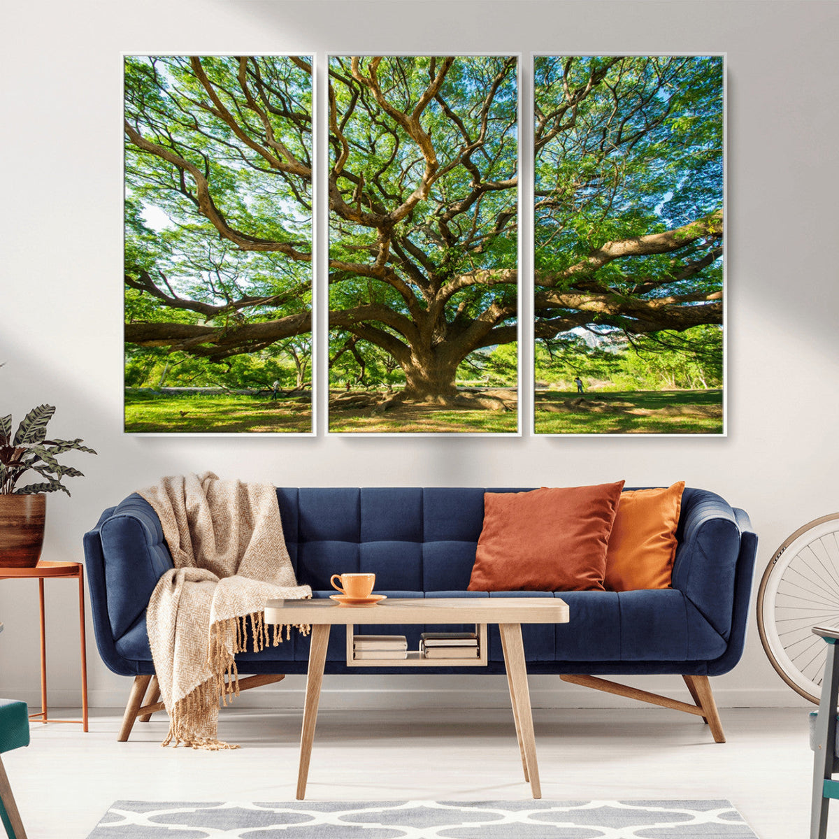 Majestic Oak Tree Wall Art – Serene Nature Canvas Print with