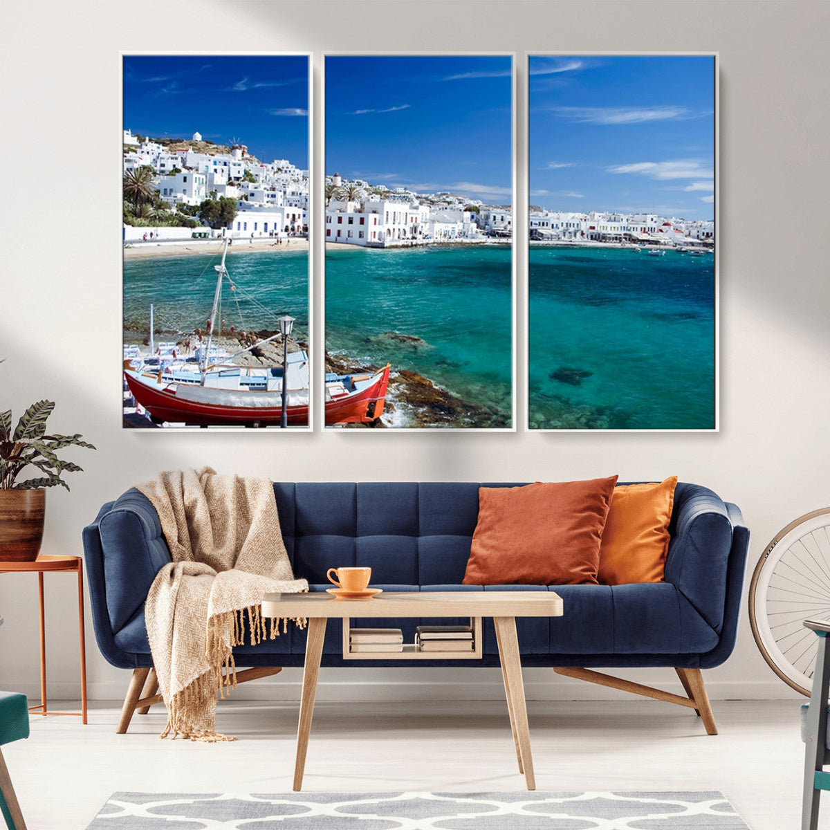 Santorini Wall Art Canvas Print