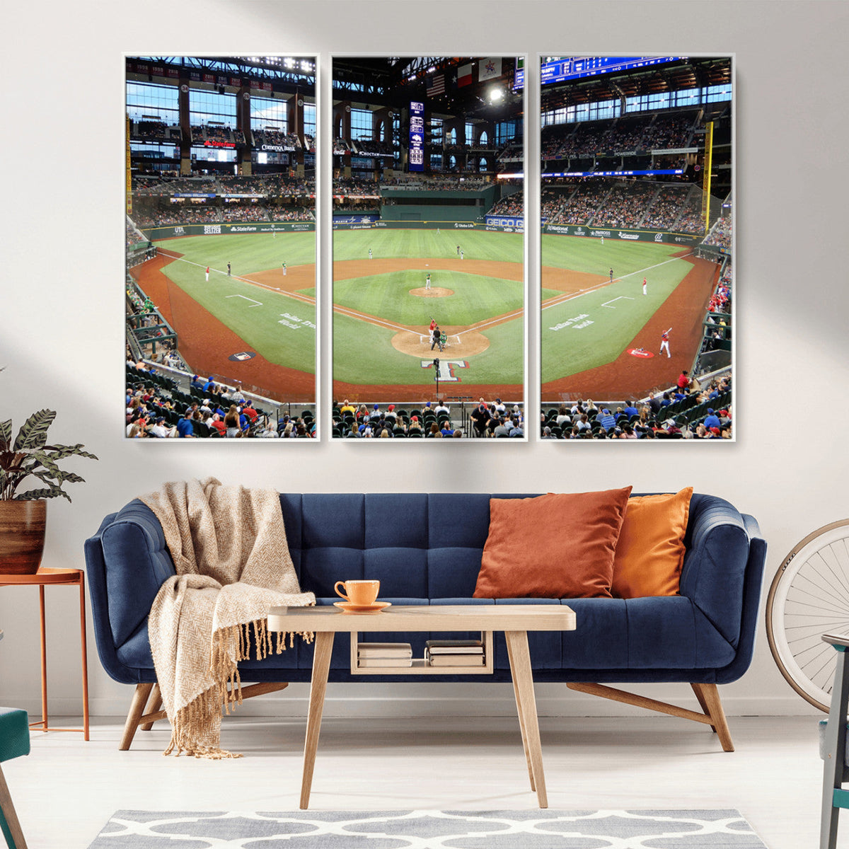 Texas Rangers Baseball Team Print - Arlington Globe Life