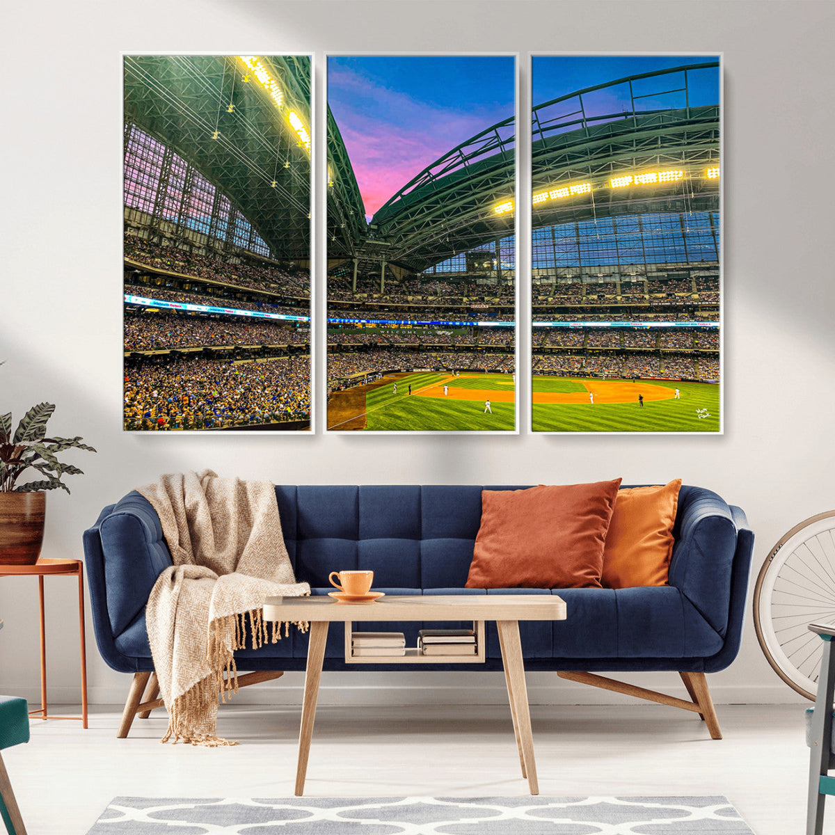Milwaukee Brewers Baseball Team Print Canvas- American