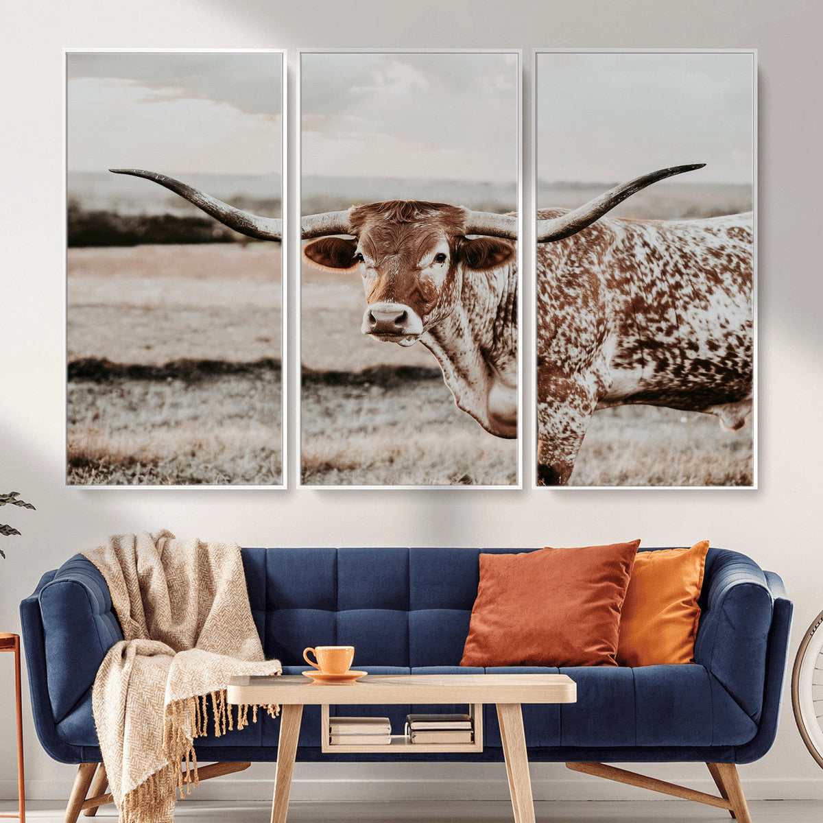 Texas Longhorn Canvas Wall Art Print – Majestic Western