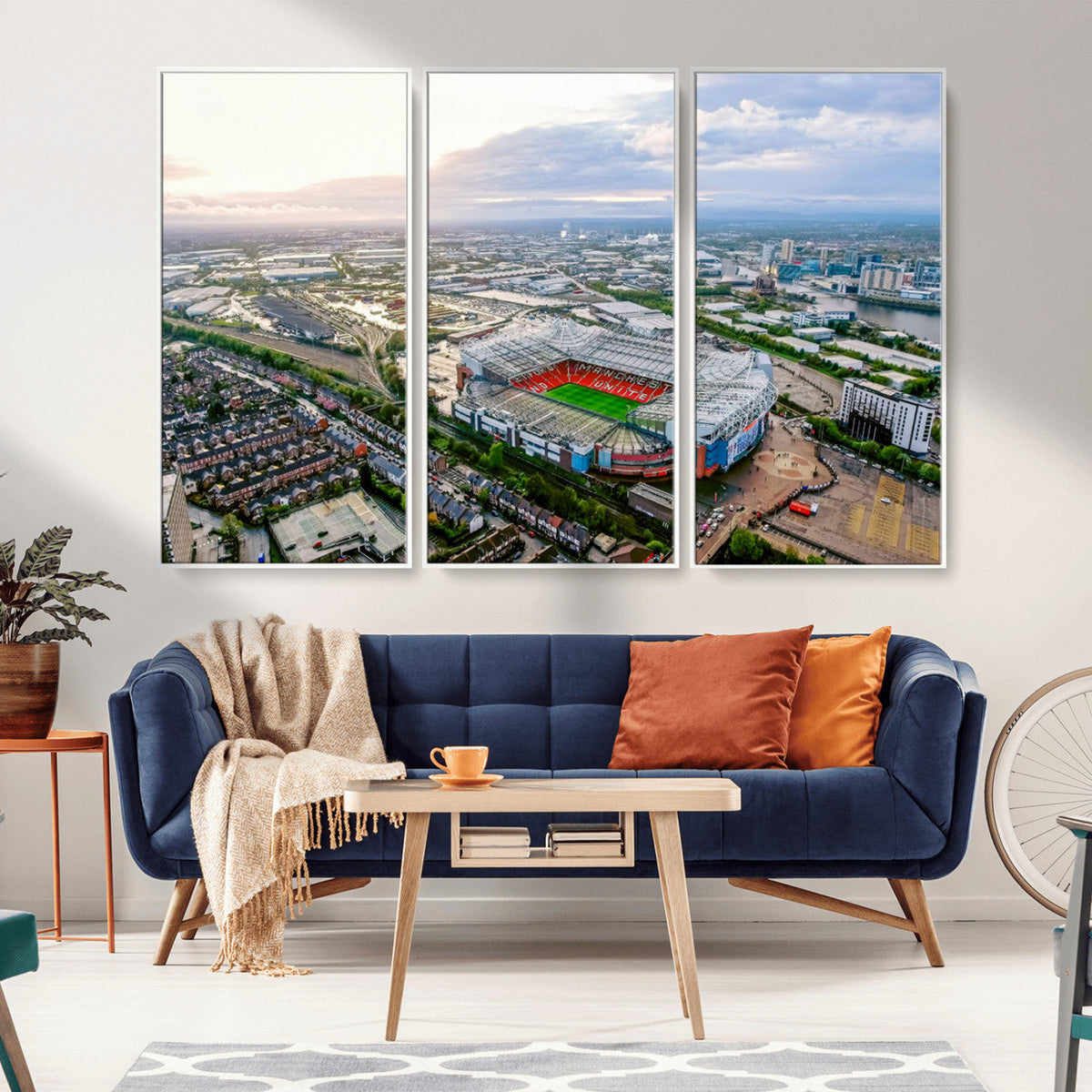 Old Trafford Manchester United Stadium Wall Art Canvas Print
