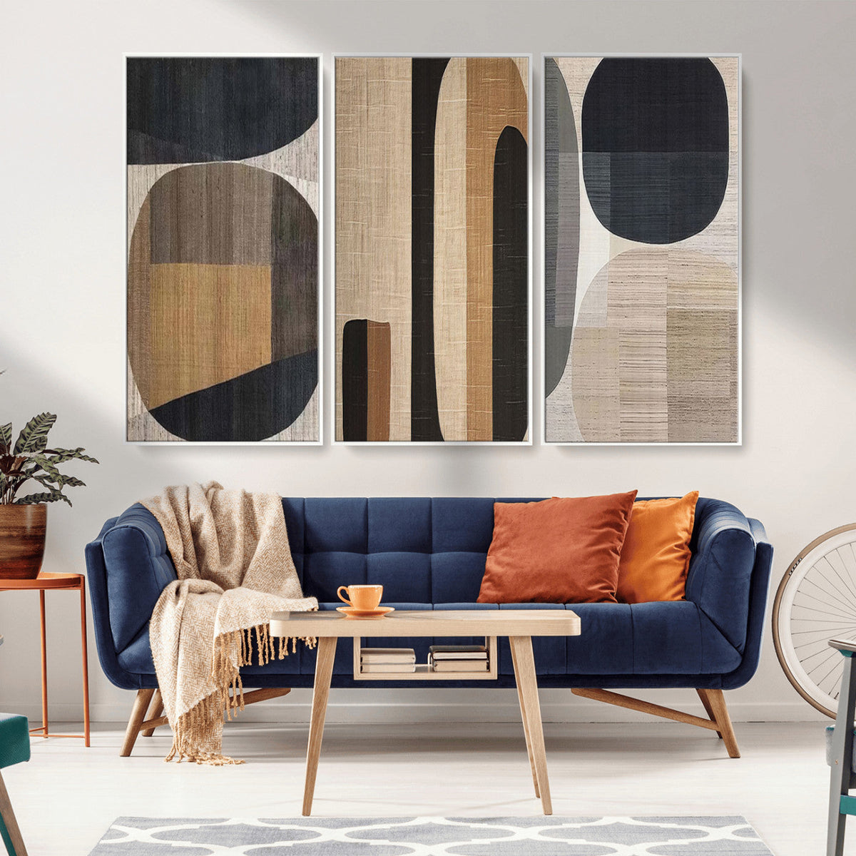 Wabi Sabi Canvas Print - Geometric Abstract Wall Art Canvas