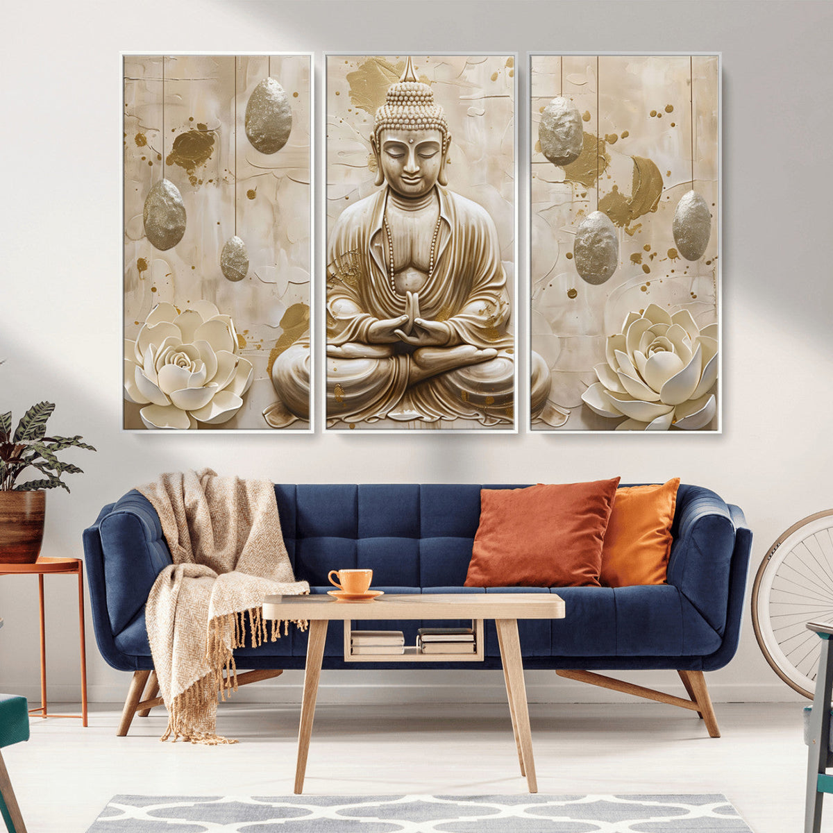Serene Buddha Wall Art | Yoga Room Decor and Meditation Wall