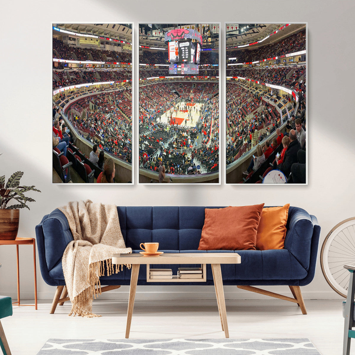 United Center Chicago Bulls Stadium Wall Art Canvas Print