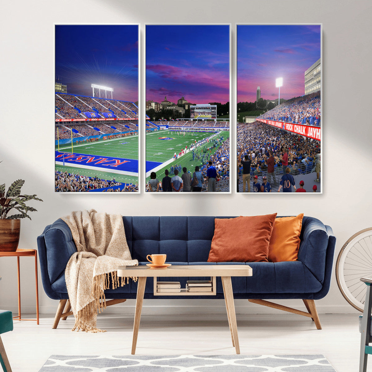University of Kansas Jayhawks Football Team Print Canvas-