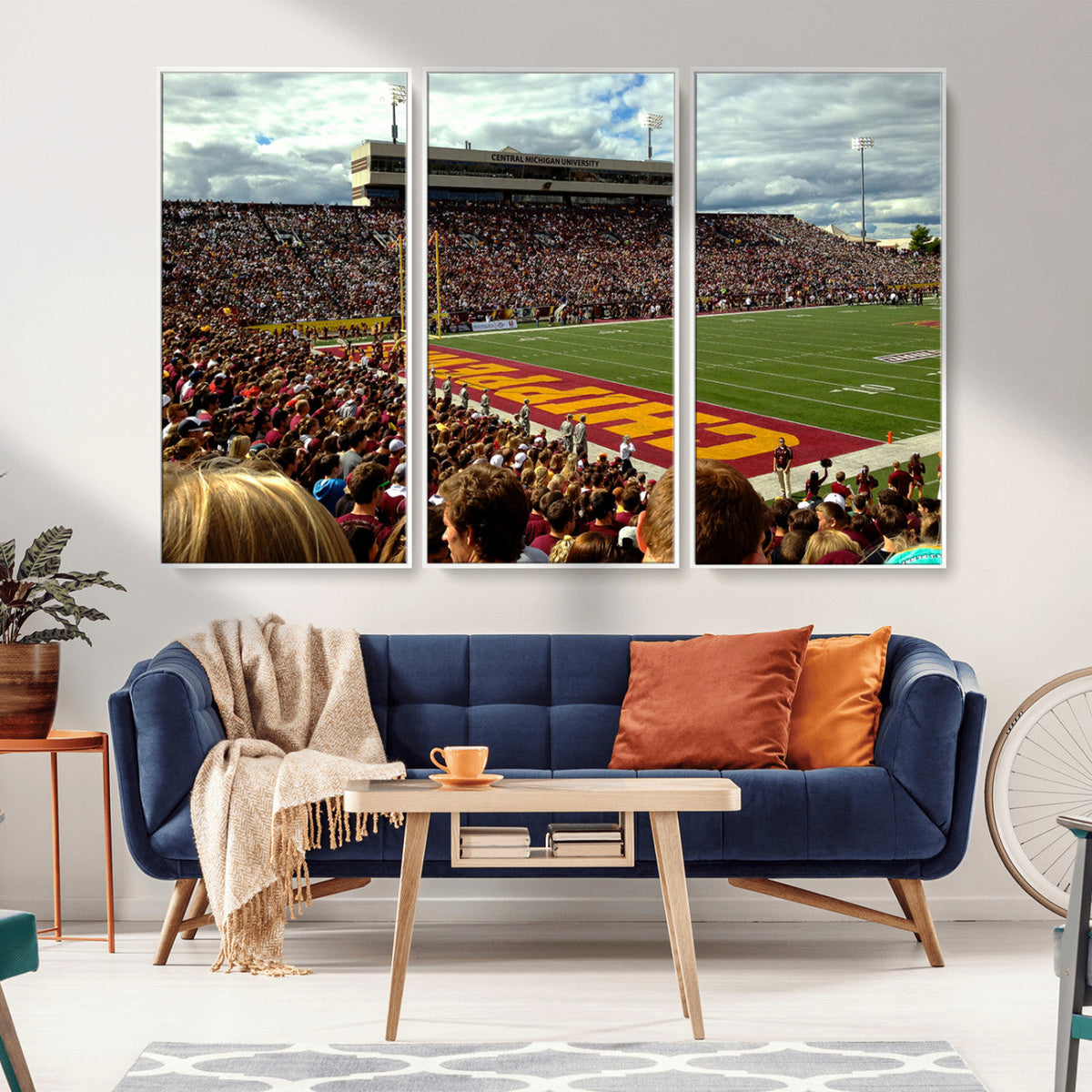 Central Michigan University Chippewas Football Team Print -