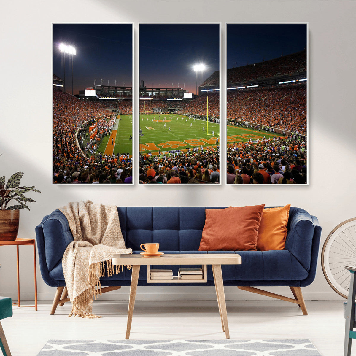 Clemson University Tigers Art Print, Football Team Print -