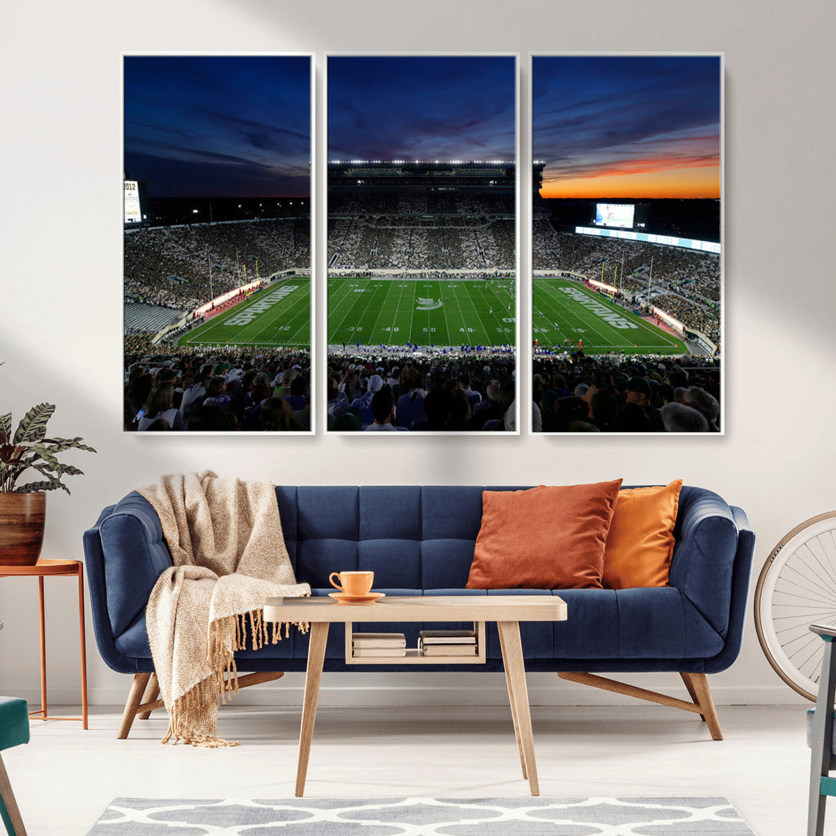 Michigan State Spartans Football Team Print - East Lansing