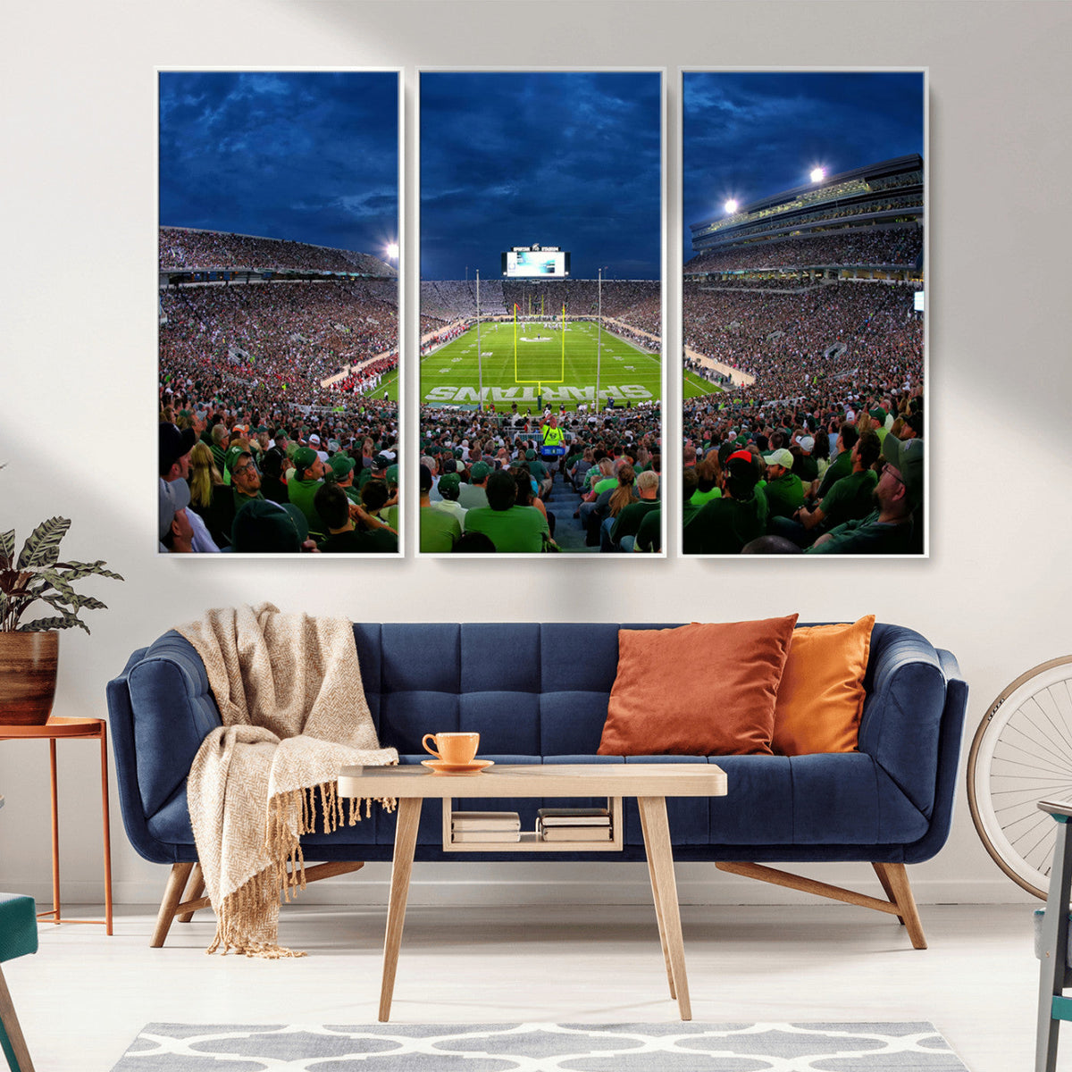 Michigan State Spartans Football Team Print - East Lansing