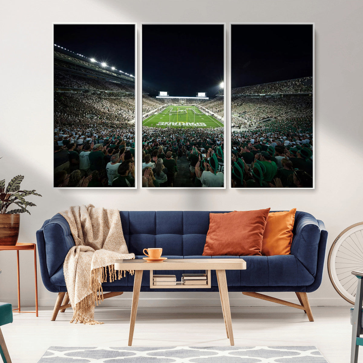 Framed Michigan State Spartans Football Team Print - East
