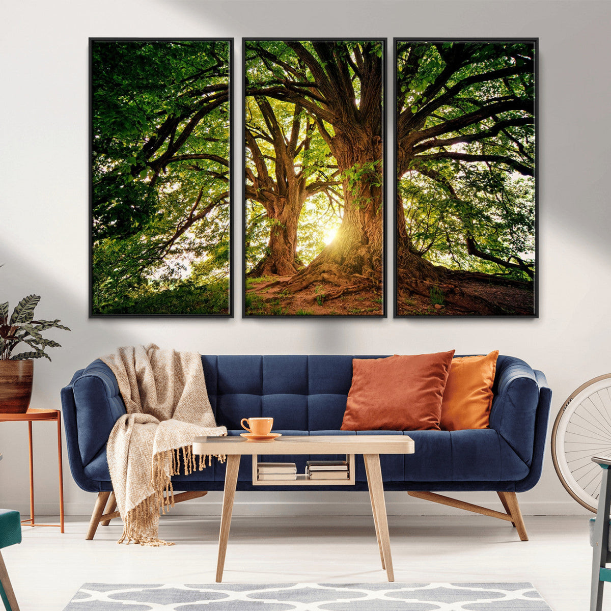 Majestic Ancient Tree Wall Art, NatureCanvas Print, Woodland